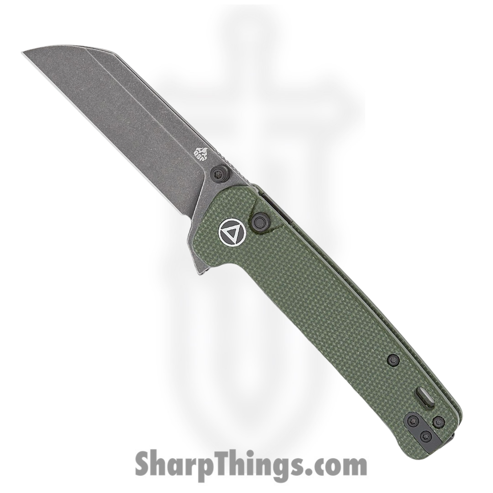 QSP - QS130BLC2 - Penguin - Folding Knife - 14C28N Stonewash Sheepsfoot - Micarta - Green