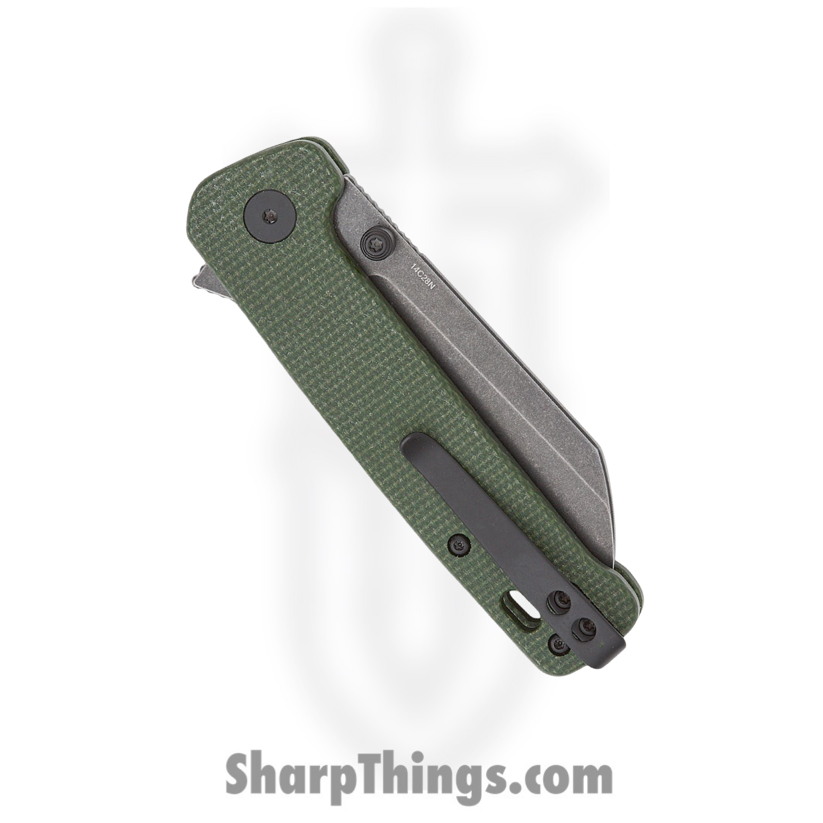 QSP - QS130BLC2 - Penguin - Folding Knife - 14C28N Stonewash Sheepsfoot - Micarta - Green - Image 4