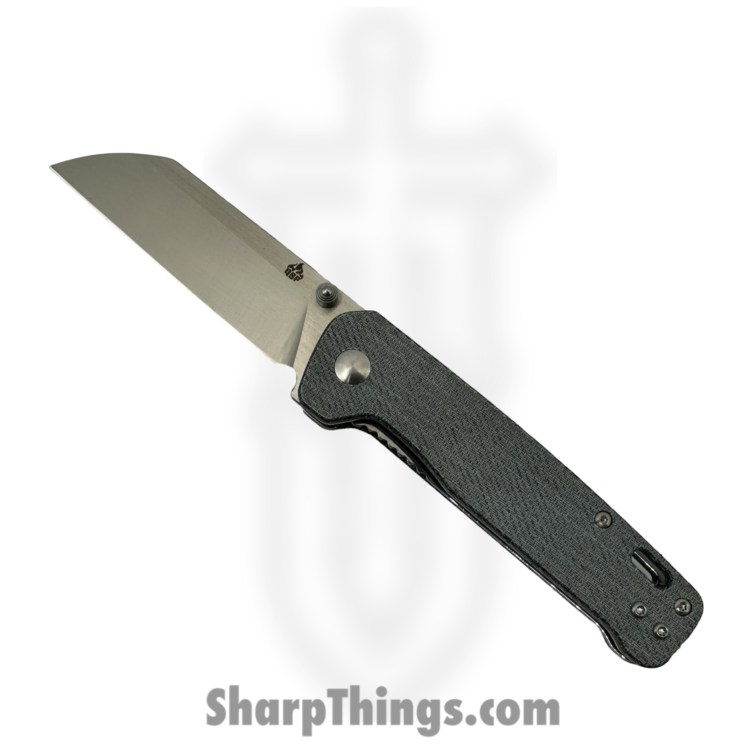 QSP - QS130B - Penguin - Folding Knife - D2 Two Tone Sheepsfoot - Linen Micarta - Blue