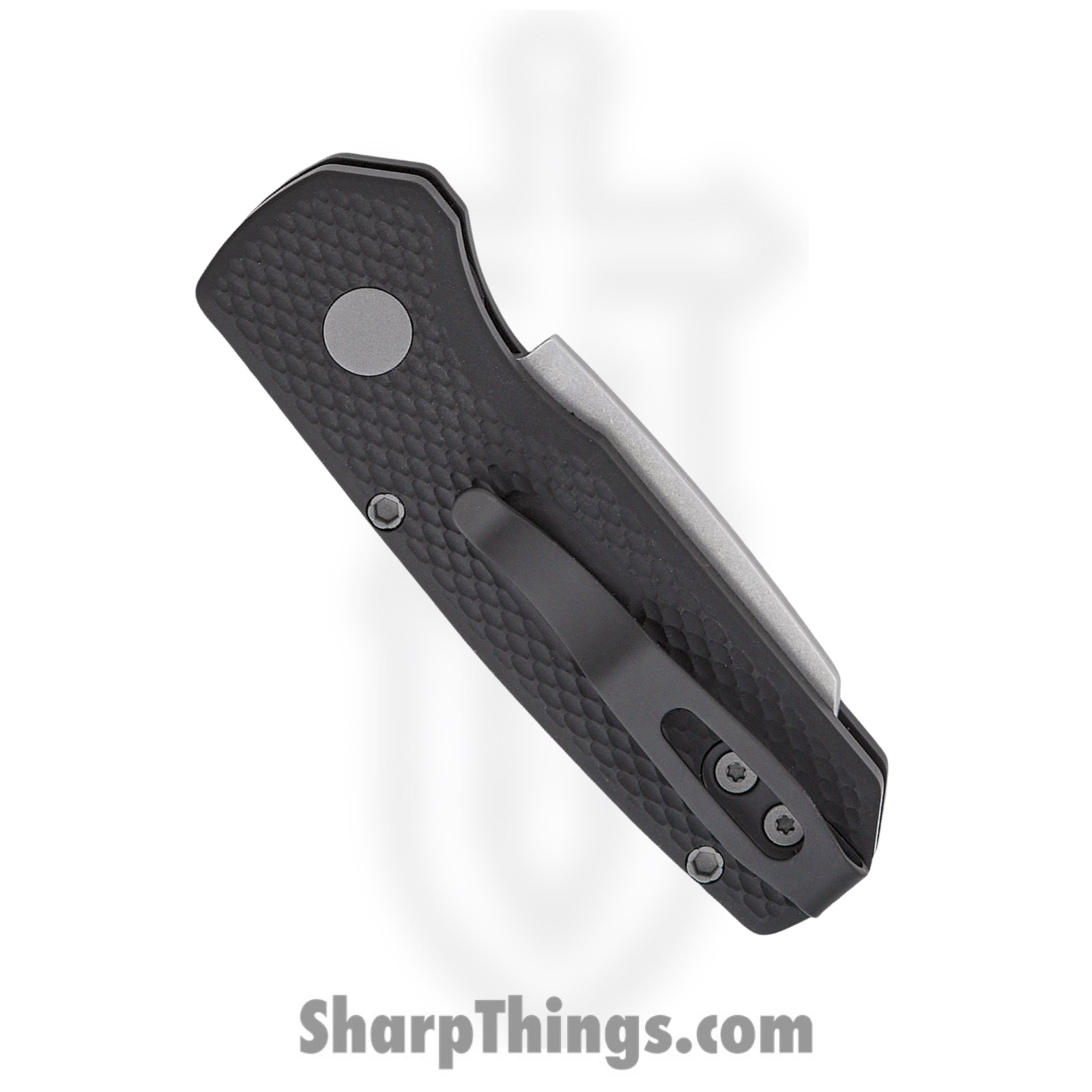 ProTech - R5405 - Runt 5 - Automatic Knife - Magnacut Stonewash Reverse Tanto - Aluminum - Black - Image 4
