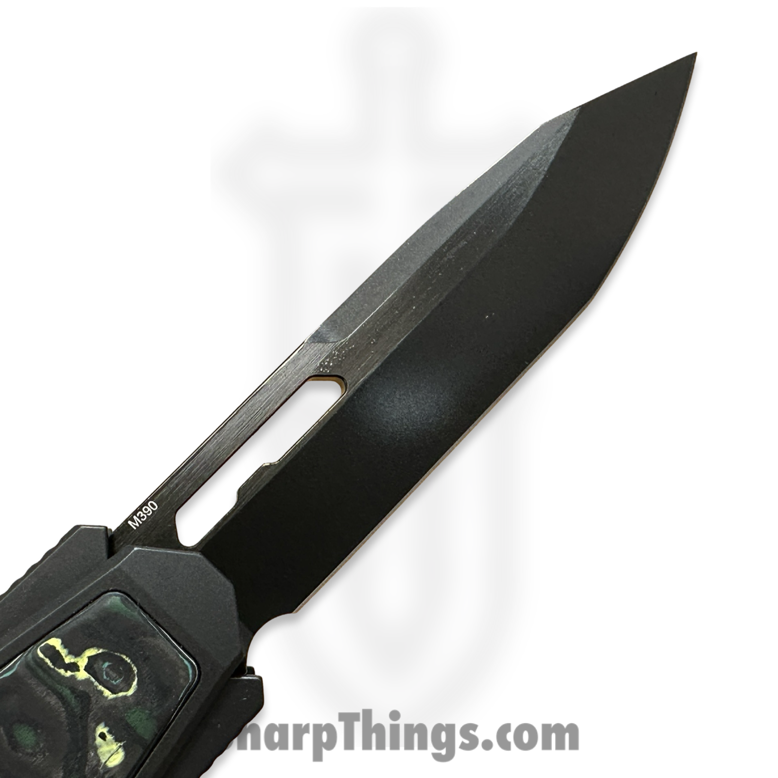 Remette - ZL101A6 - RT Swordfish - OTF Gravity Knife - Black Pearl DLC M390 Tanto - Sleek Style - Jigged Titanium w Carbon Fiber Inlay - Black - Image 12