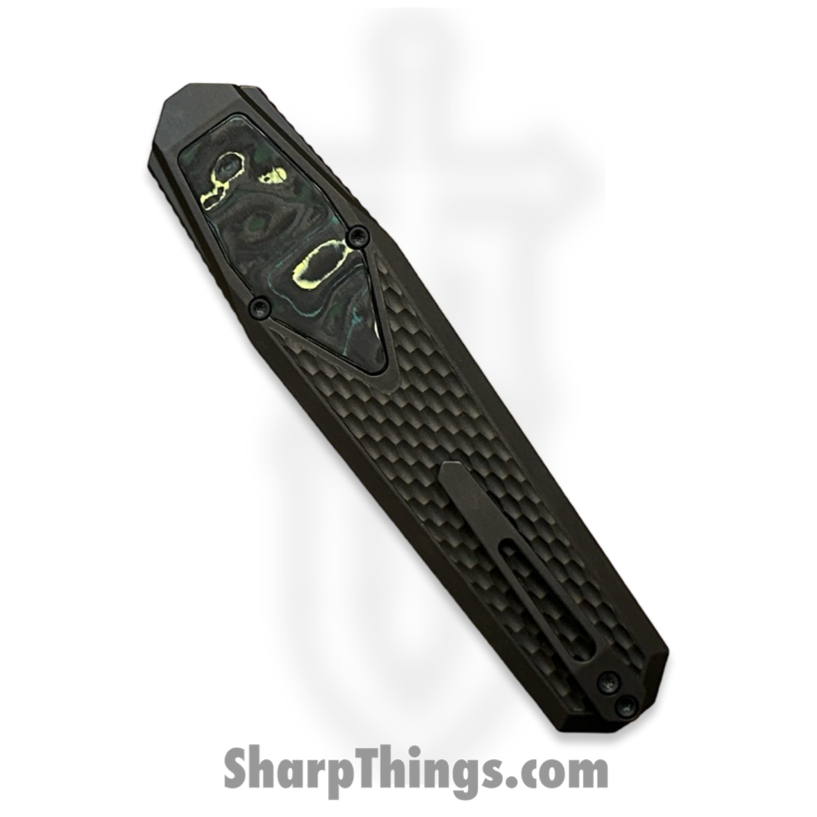 Remette - ZL101A6 - RT Swordfish - OTF Gravity Knife - Black Pearl DLC M390 Tanto - Sleek Style - Jigged Titanium w Carbon Fiber Inlay - Black - Image 8
