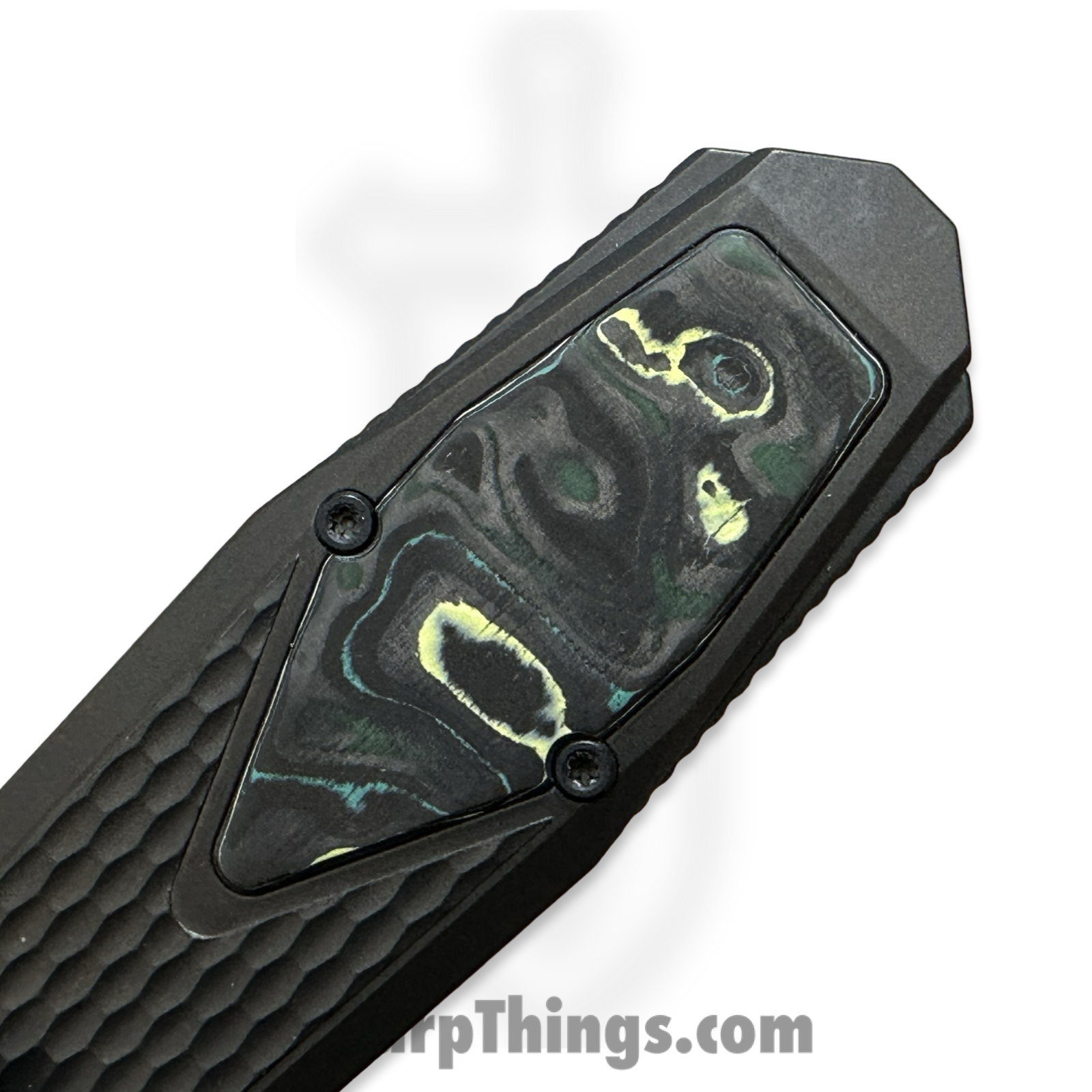 Remette - ZL101A6 - RT Swordfish - OTF Gravity Knife - Black Pearl DLC M390 Tanto - Sleek Style - Jigged Titanium w Carbon Fiber Inlay - Black - Image 7