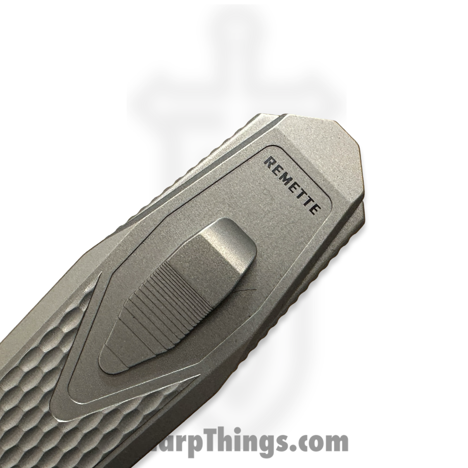Remette - ZL101A2 - RT Swordfish - OTF Gravity Knife - Clip Point M390 Satin/Blasted - Sleek Jigged Titanium w Carbon Fiber Inlay - Gray - Image 8