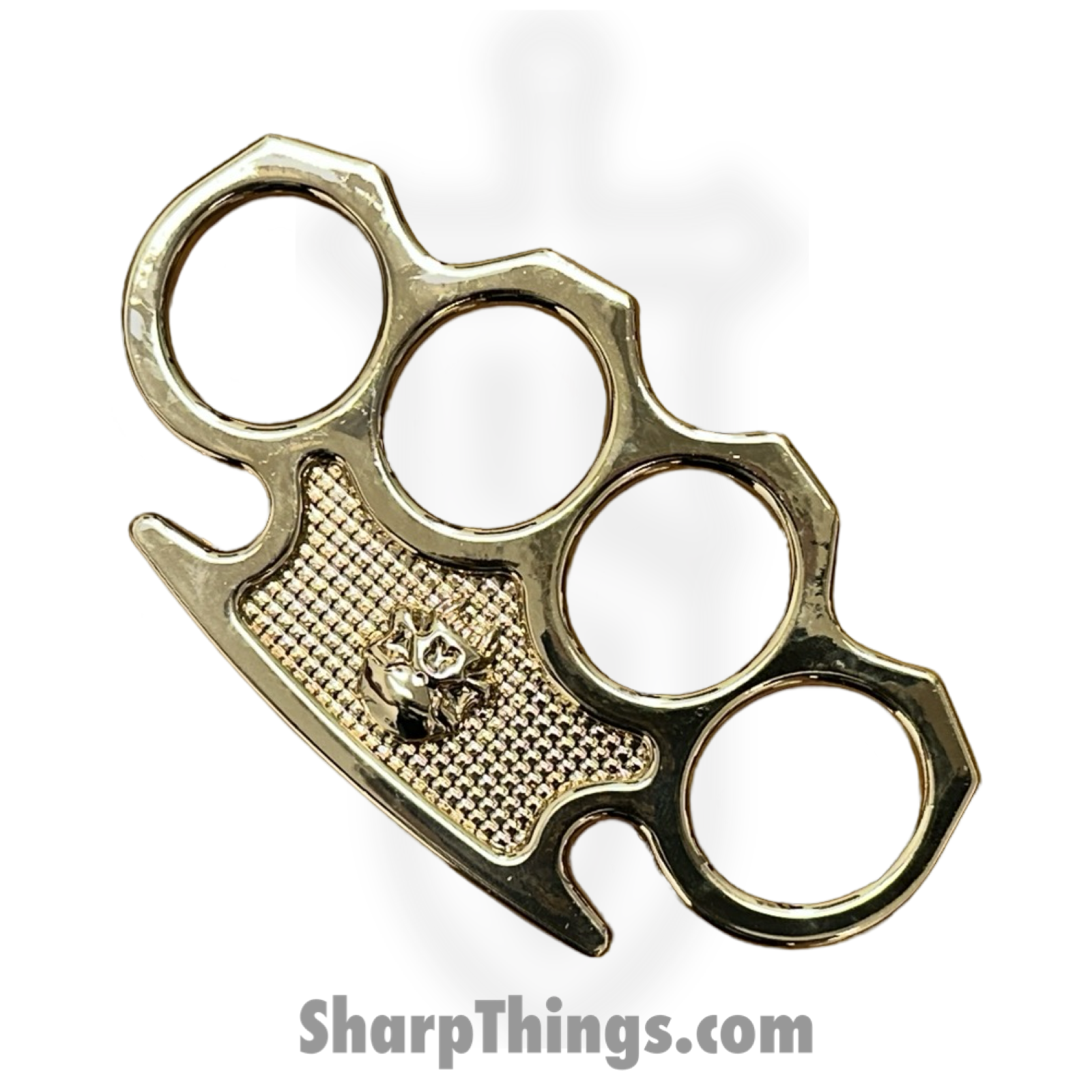 VOC - KN-13-GD - Skull Heavy Duty Metal Buckle Paper Weight - Solid Brass - Gold - Image 4
