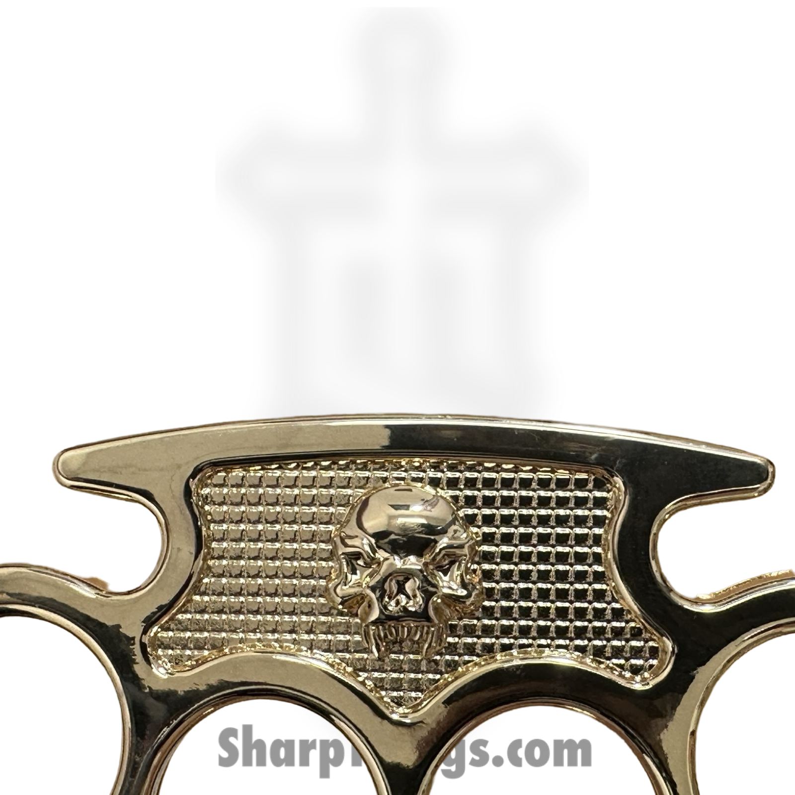 VOC - KN-13-GD - Skull Heavy Duty Metal Buckle Paper Weight - Solid Brass - Gold - Image 2