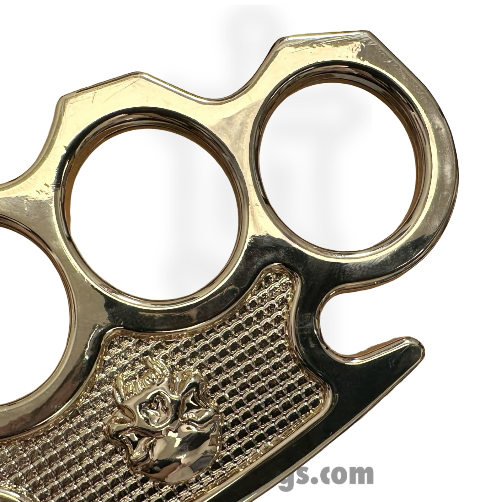 VOC - KN-13-GD - Skull Heavy Duty Metal Buckle Paper Weight - Solid Brass - Gold - Image 5