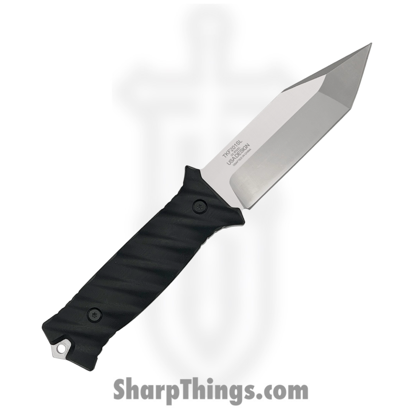 Takumitak - TKF201SL - Fulcrum - Fixed Blade Knife - D2 Polished Tanto - G10 - Black - Image 2