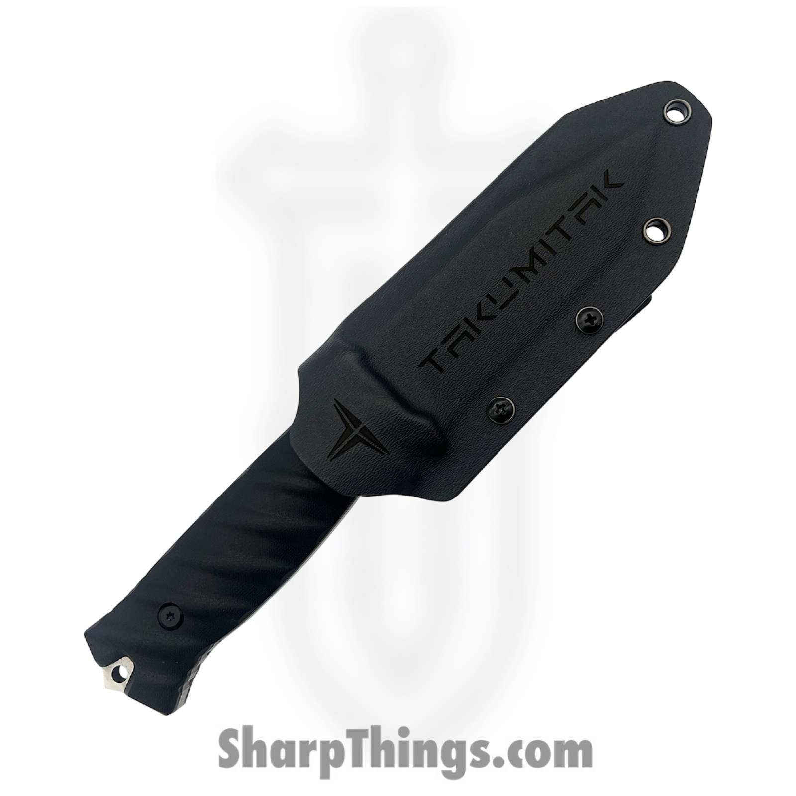 Takumitak - TKF201SL - Fulcrum - Fixed Blade Knife - D2 Polished Tanto - G10 - Black - Image 3