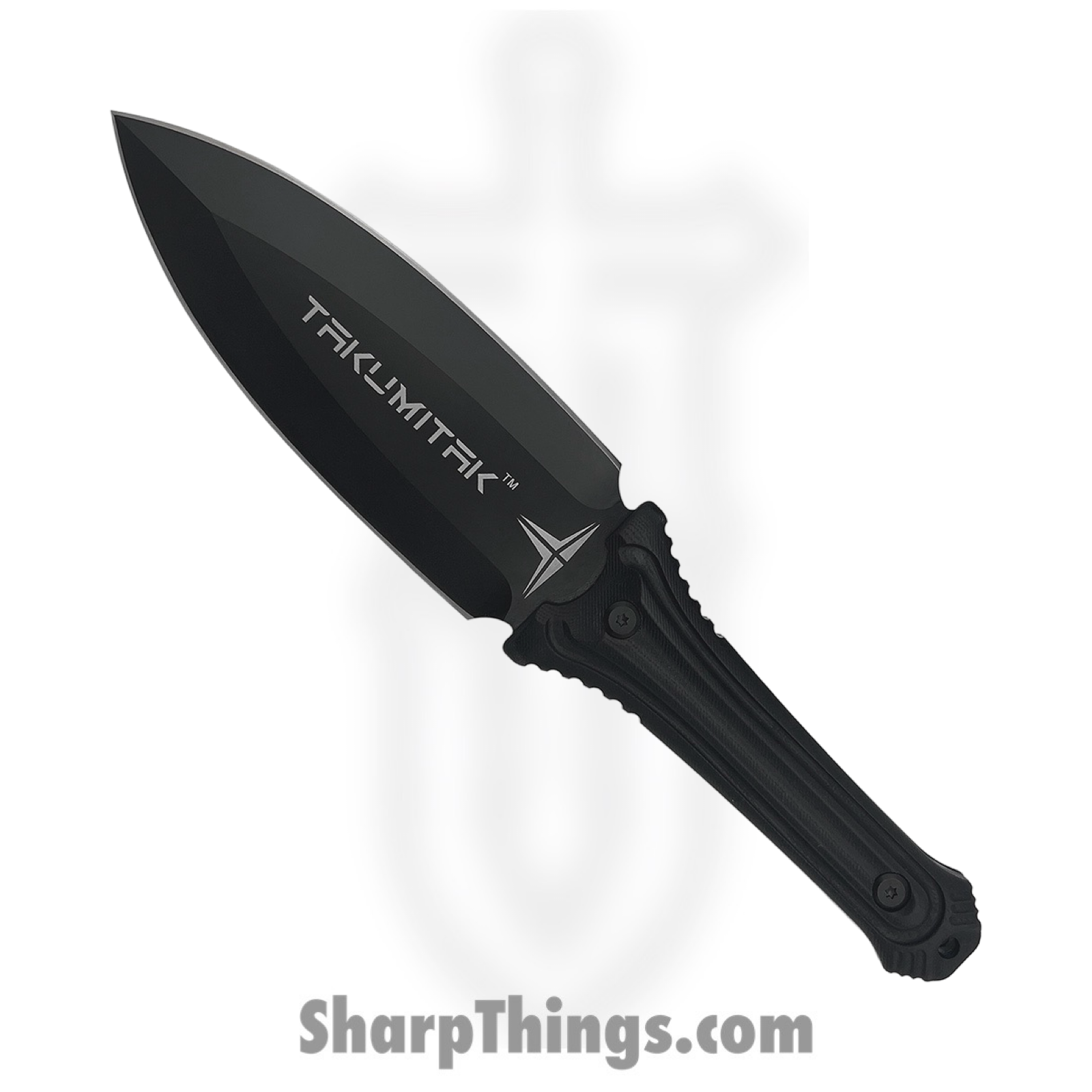Takumitak - TKF203BK - Sentinel - Fixed Blade Knife - D2 Blackwash Spear Point - G10 - Black