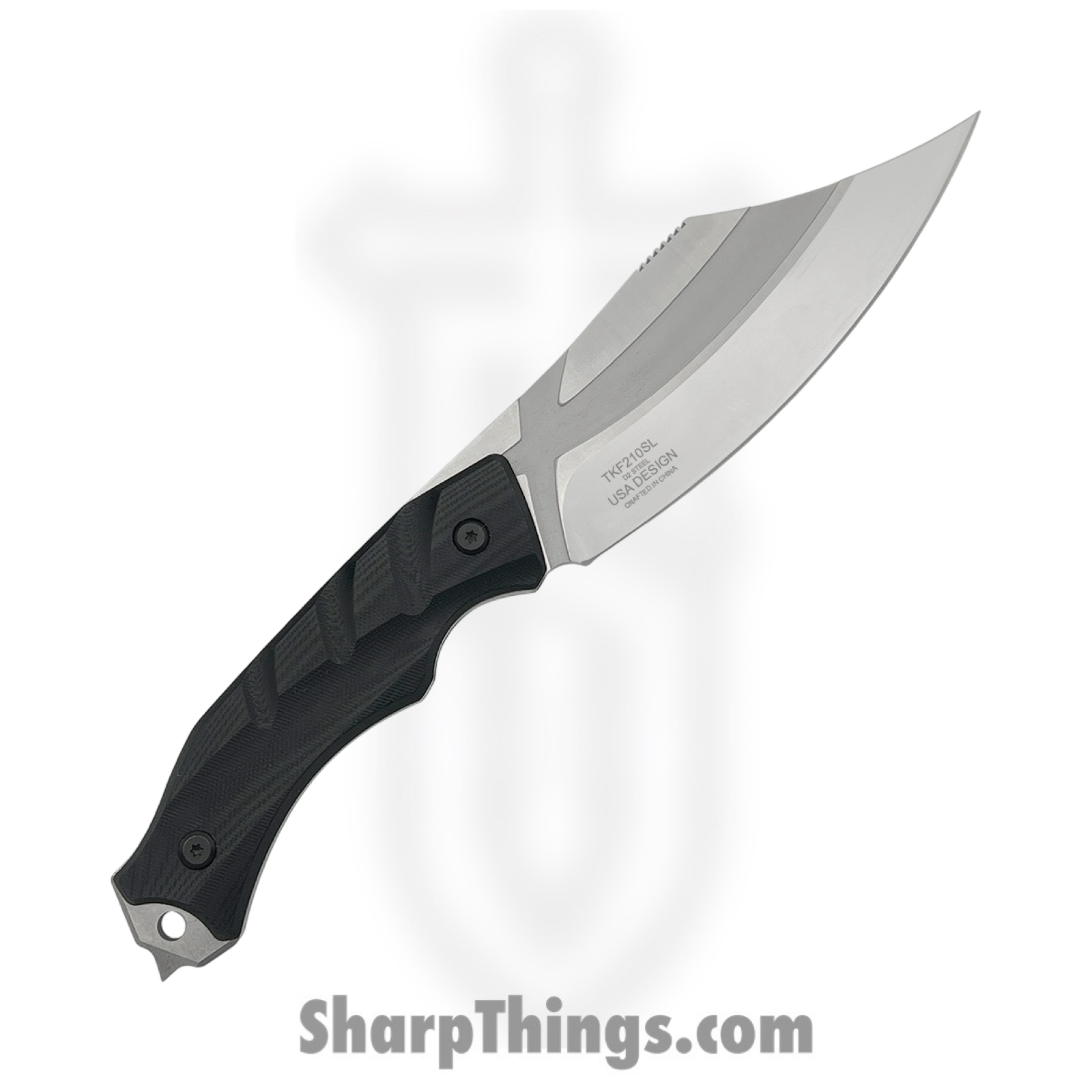 Takumitak - TKF210SL - Alert - Fixed Blade Knife - D2 Polished Clip Point - G10 - Black - Image 2
