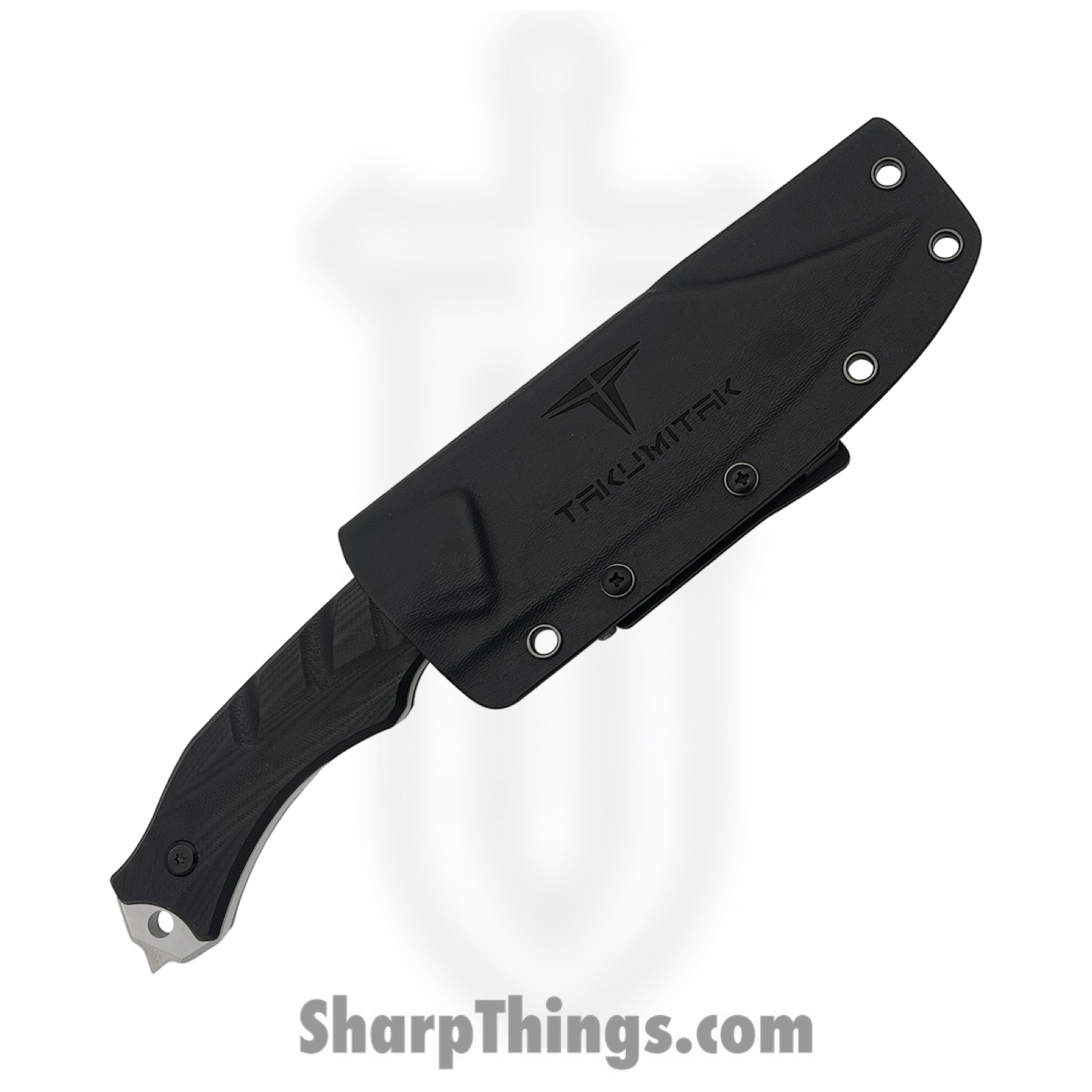 Takumitak - TKF210SL - Alert - Fixed Blade Knife - D2 Polished Clip Point - G10 - Black - Image 3