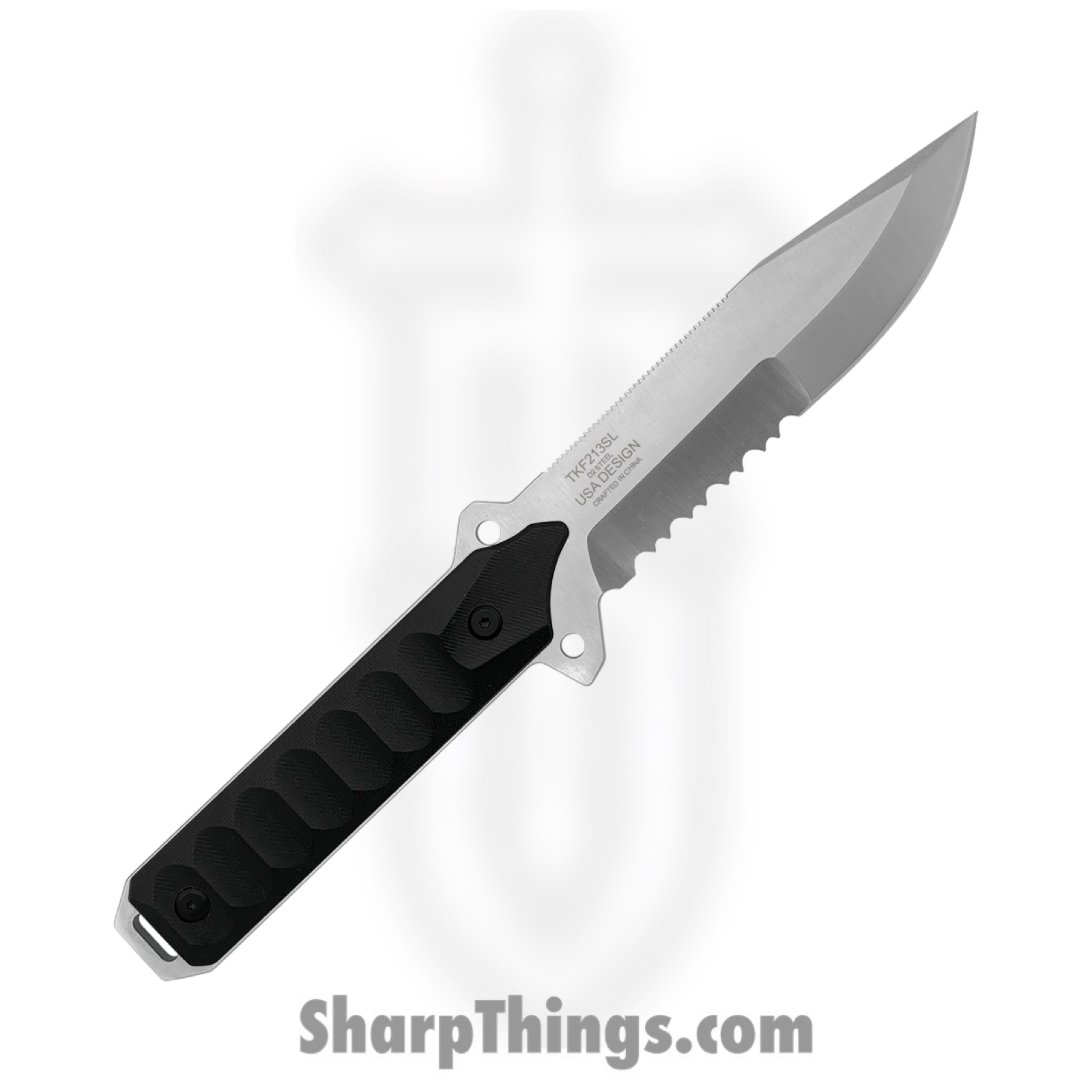 Takumitak - TKF213SL - Escort - Fixed Blade Knife - D2 Polished Drop Point - G10 - Black - Image 2