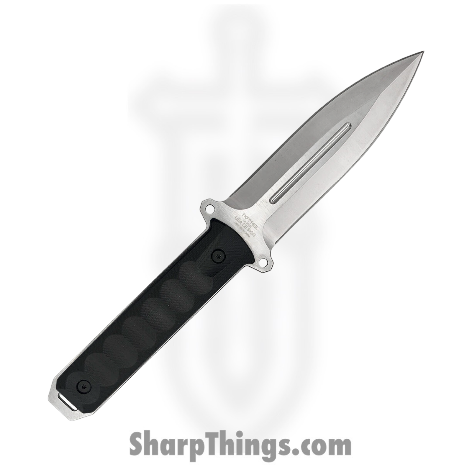 Takumitak - TKF214SL - Hitter - Fixed Blade Knife - D2 Polished Spear Point - G10 - Black - Image 2