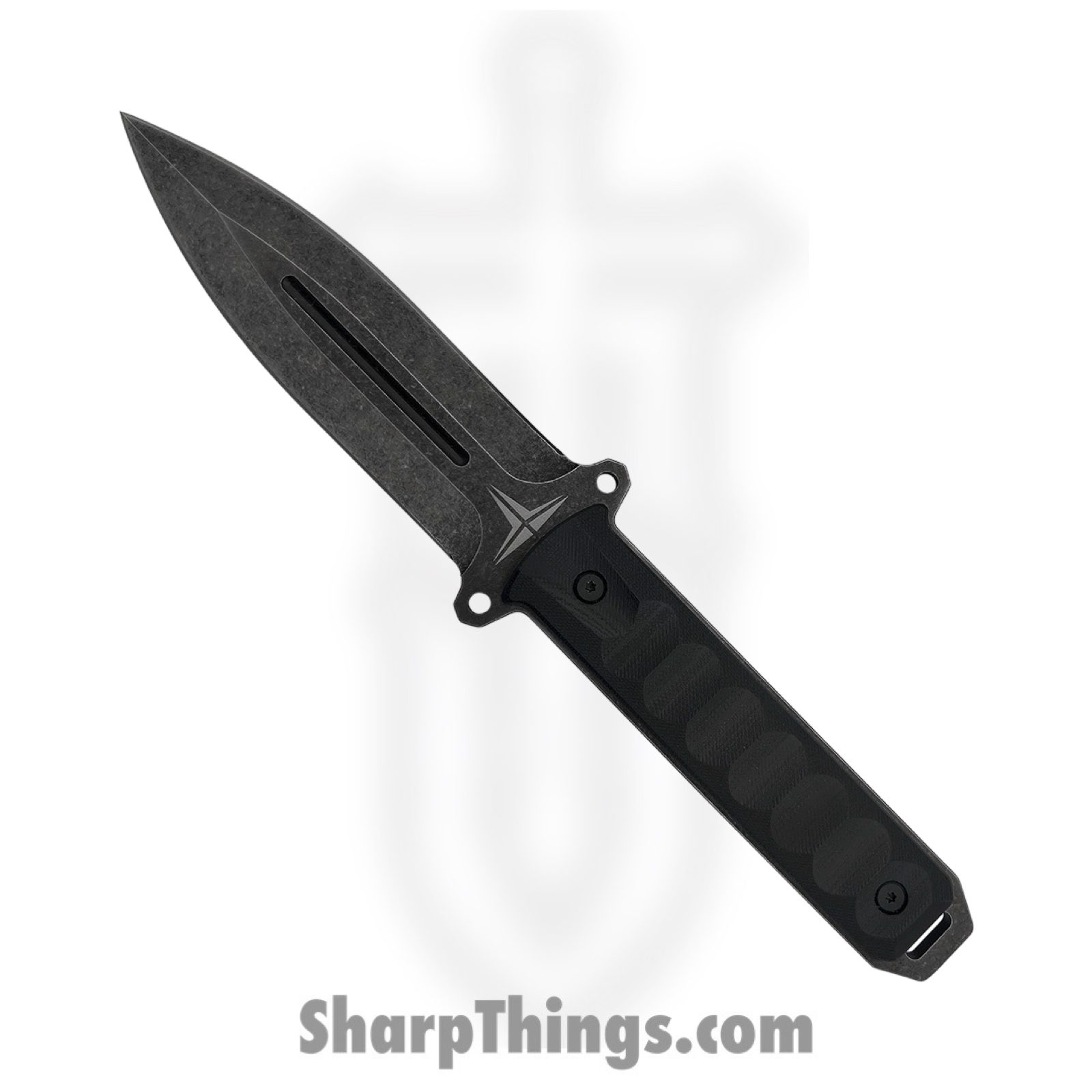 Takumitak - TKF214SW - Hitter - Fixed Blade Knife - D2 Stonewash Spear Point - G10 - Black
