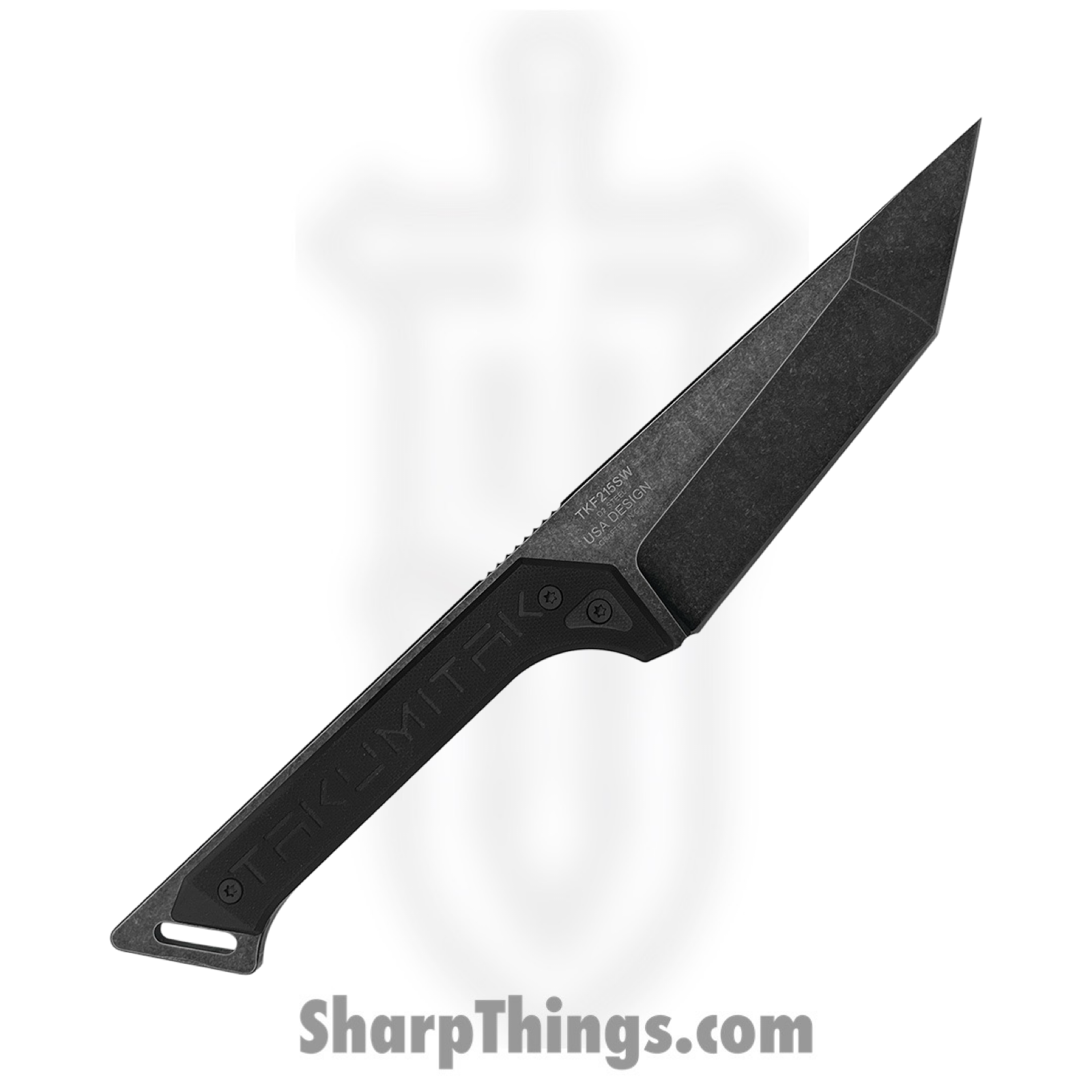Takumitak - TKF215SW - Charge - Fixed Blade Knife - D2 Stonewash Tanto - G10 - Black - Image 2