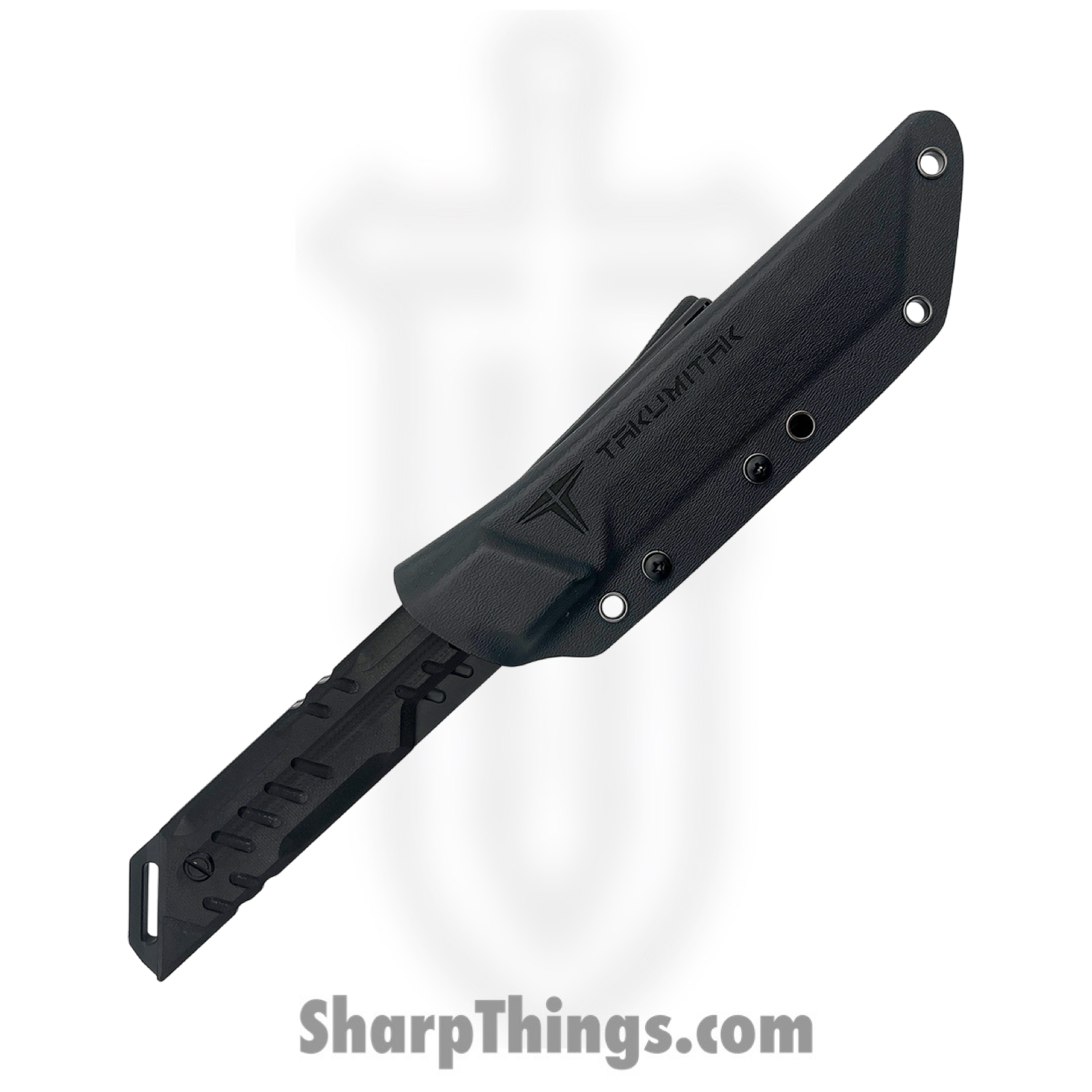 Takumitak - TKF216BK - Solution - Fixed Blade Knife - D2 Blackwash Tanto - G10 - Black - Image 3
