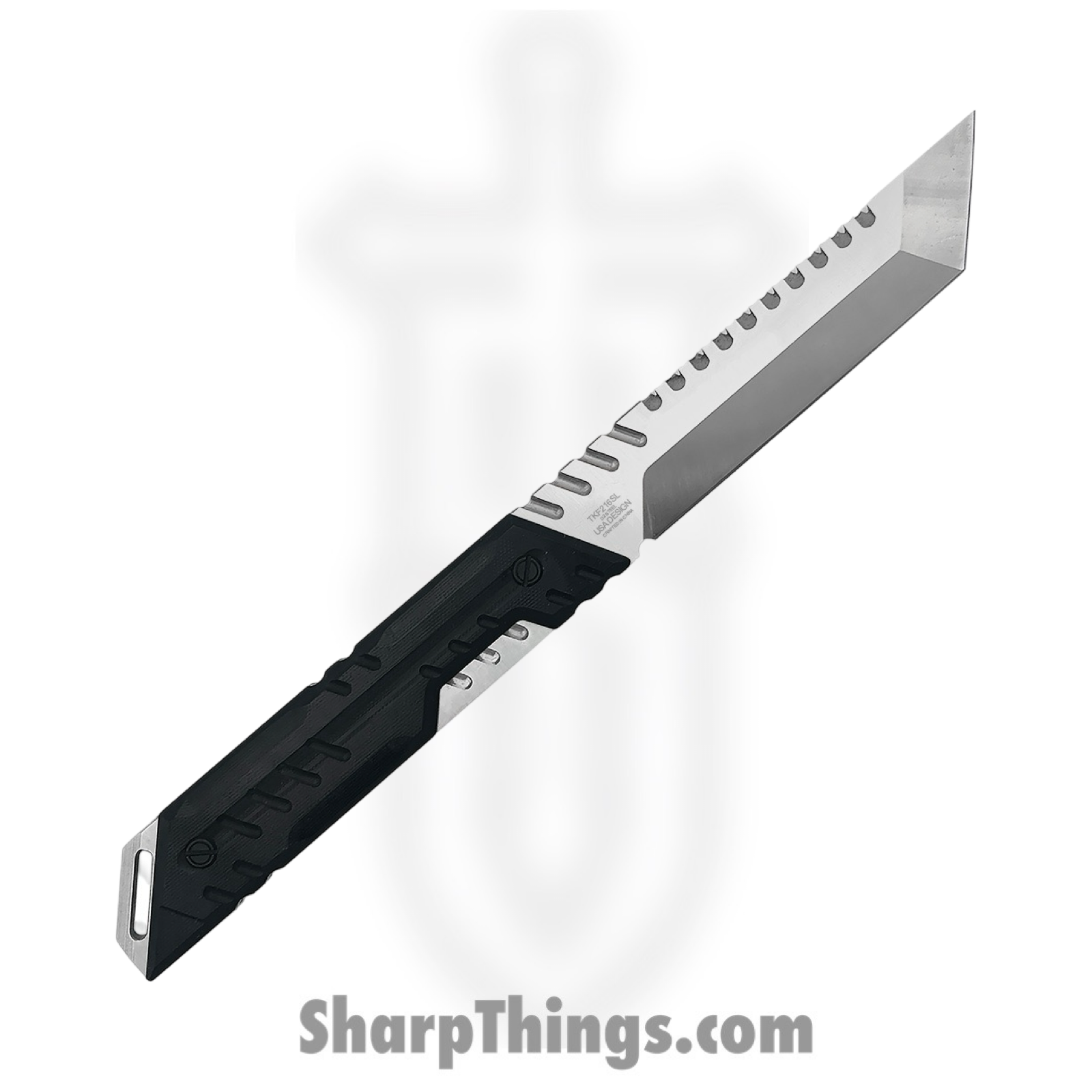 Takumitak - TKF216SL - Solution - Fixed Blade Knife - D2 Polished Tanto - G10 - Black - Image 2