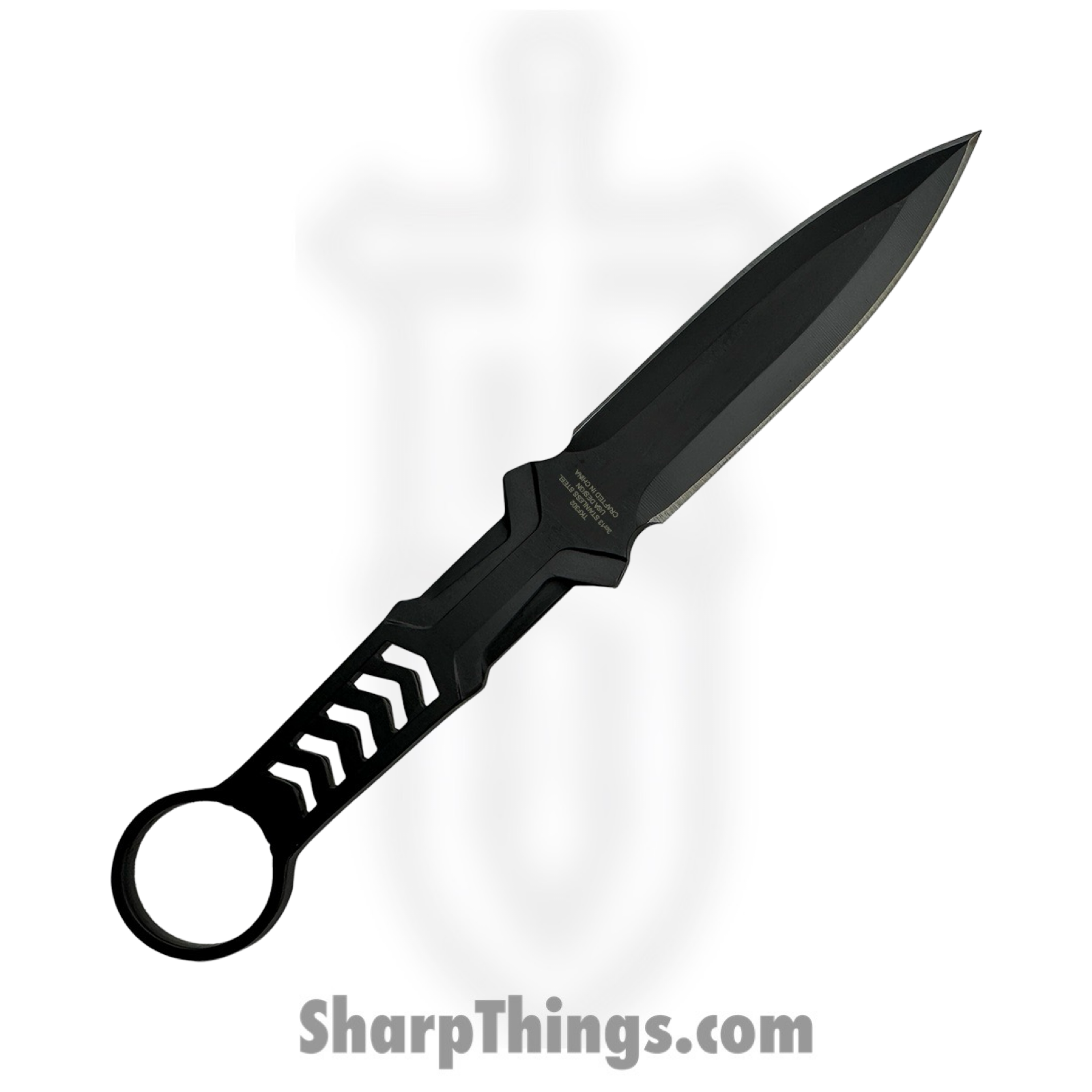 Takumitak - TKF302 - Missing Screw - Fixed Blade Knife - 3Cr13 SS Coated Spear Point - FRN - Black/ Coyote Tan - Image 2