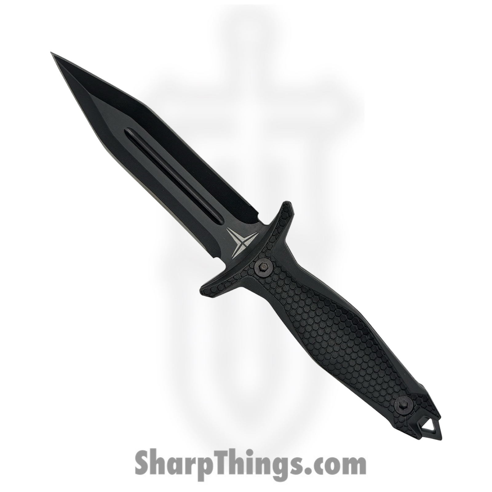 Takumitak - TKF303 - Protector - Fixed Blade Knife - 3Cr13 SS Coated Spear Point - FRN - Black/ Coyote Tan