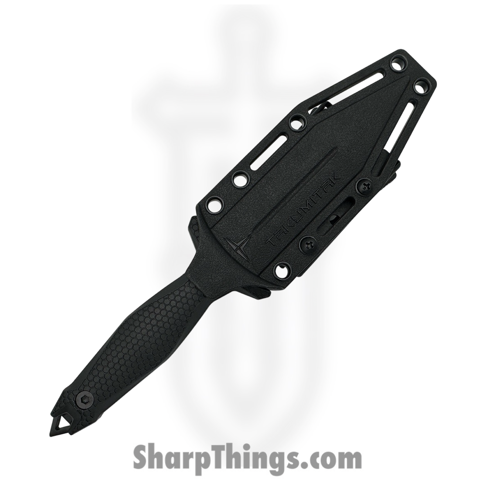 Takumitak - TKF303 - Protector - Fixed Blade Knife - 3Cr13 SS Coated Spear Point - FRN - Black/ Coyote Tan - Image 3