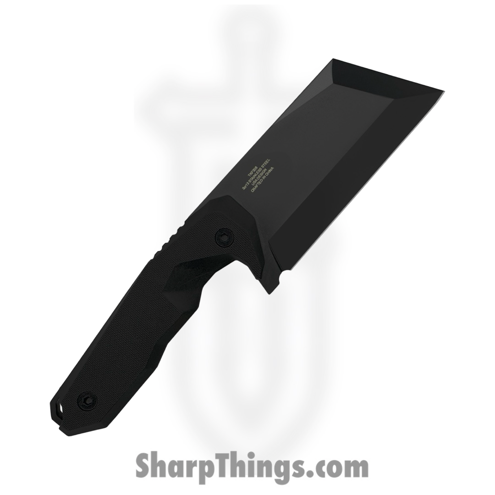 Takumitak - TKF308 - Antidote - Fixed Blade Knife - 3Cr13 SS Coated Cleaver - FRN - Black/ Coyote Tan - Image 2