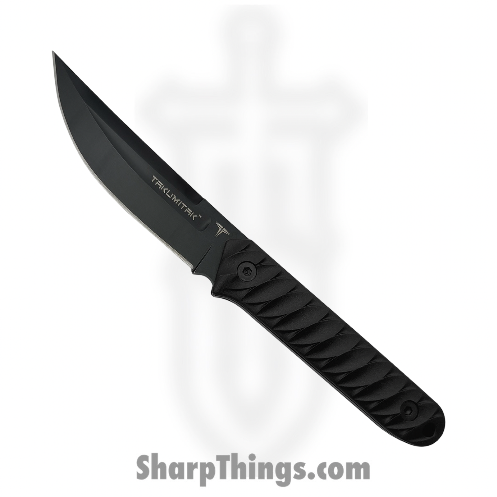 Takumitak - TKF313 - Ninja - Fixed Blade Knife - 3Cr13 SS Coated Trailing Point - FRN - Black/ Coyote Tan