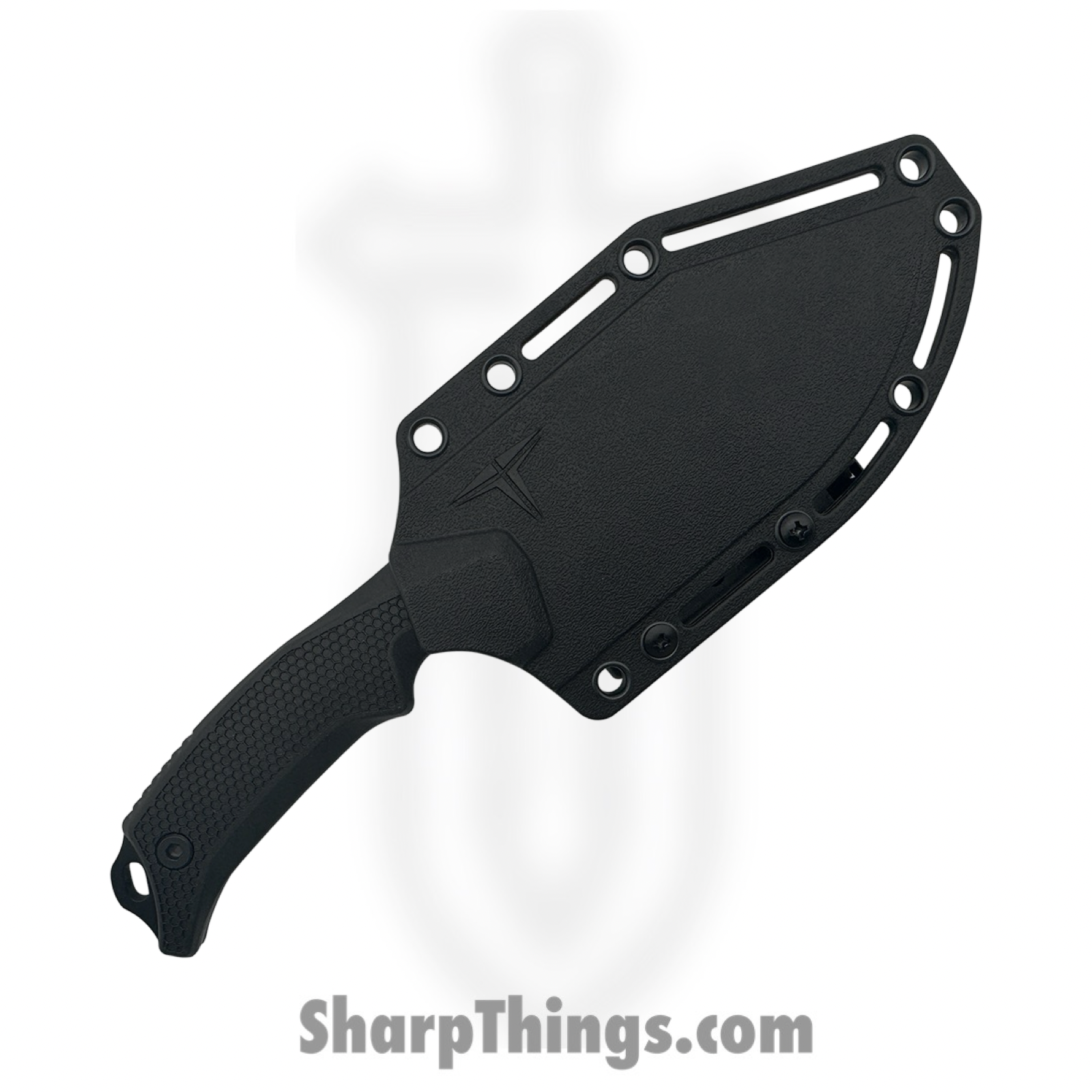 Takumitak - TKF319 - Neuter - Fixed Blade Knife - 3Cr13 SS Coated Drop Point - FRN - Black/ Coyote Tan - Image 3