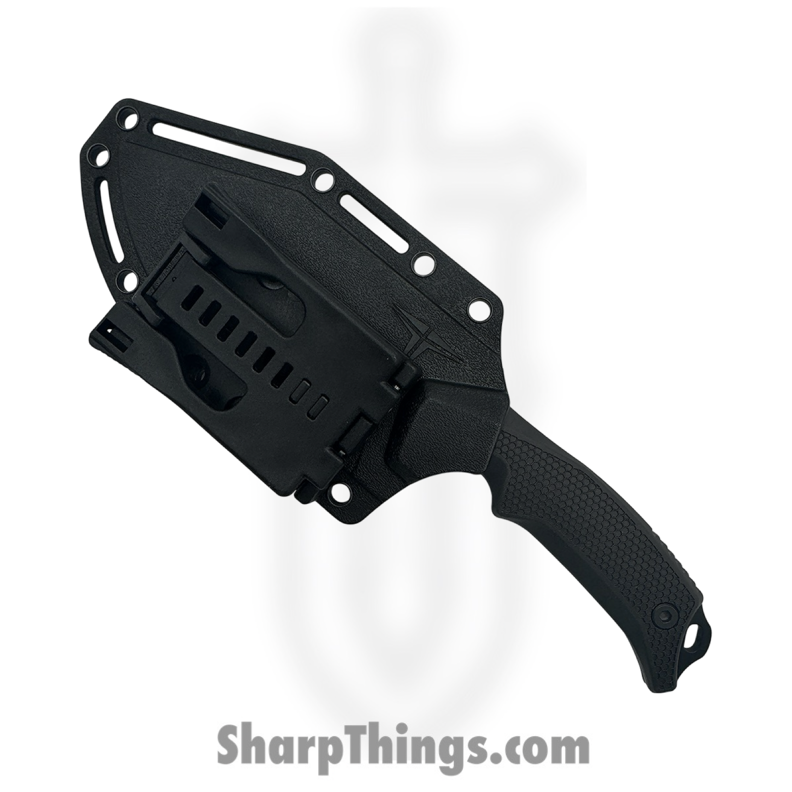 Takumitak - TKF319 - Neuter - Fixed Blade Knife - 3Cr13 SS Coated Drop Point - FRN - Black/ Coyote Tan - Image 4