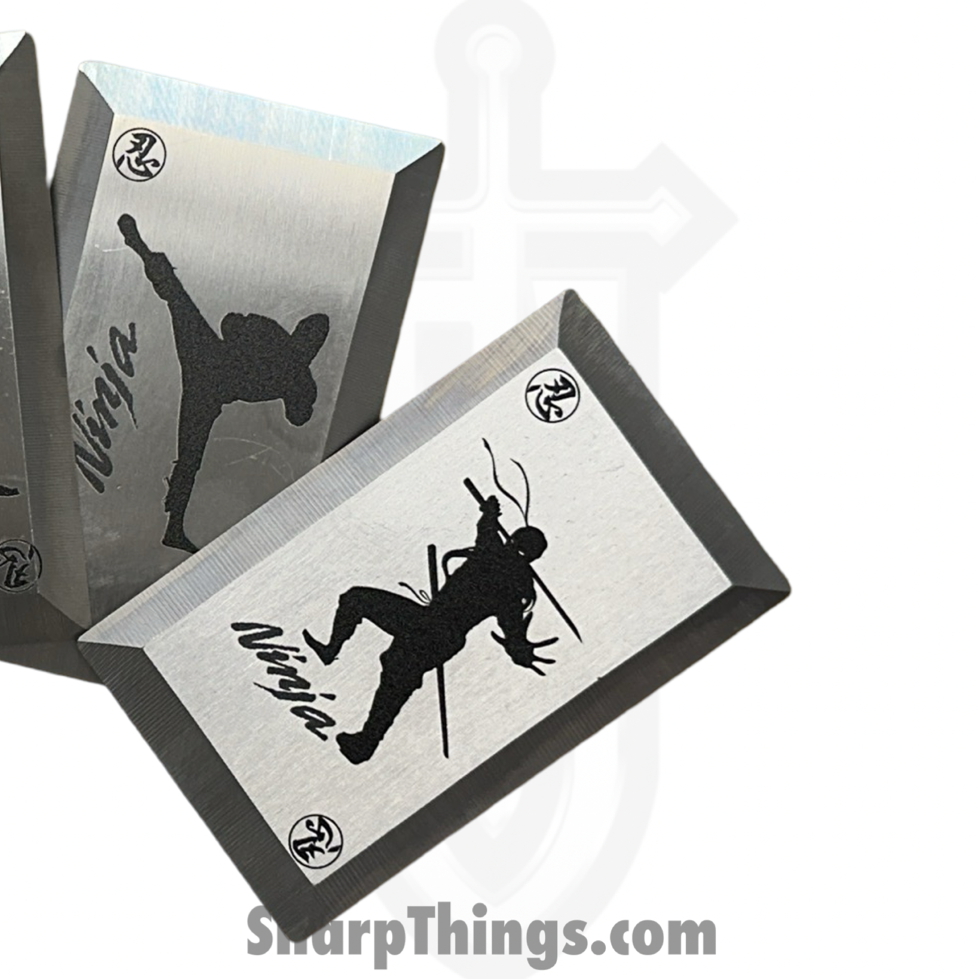 Tiger USA - TS-9112 - 5 Piece Ninja Throwing Cards with Nylon Case - Surgical Steel - Silver Black - Image 6