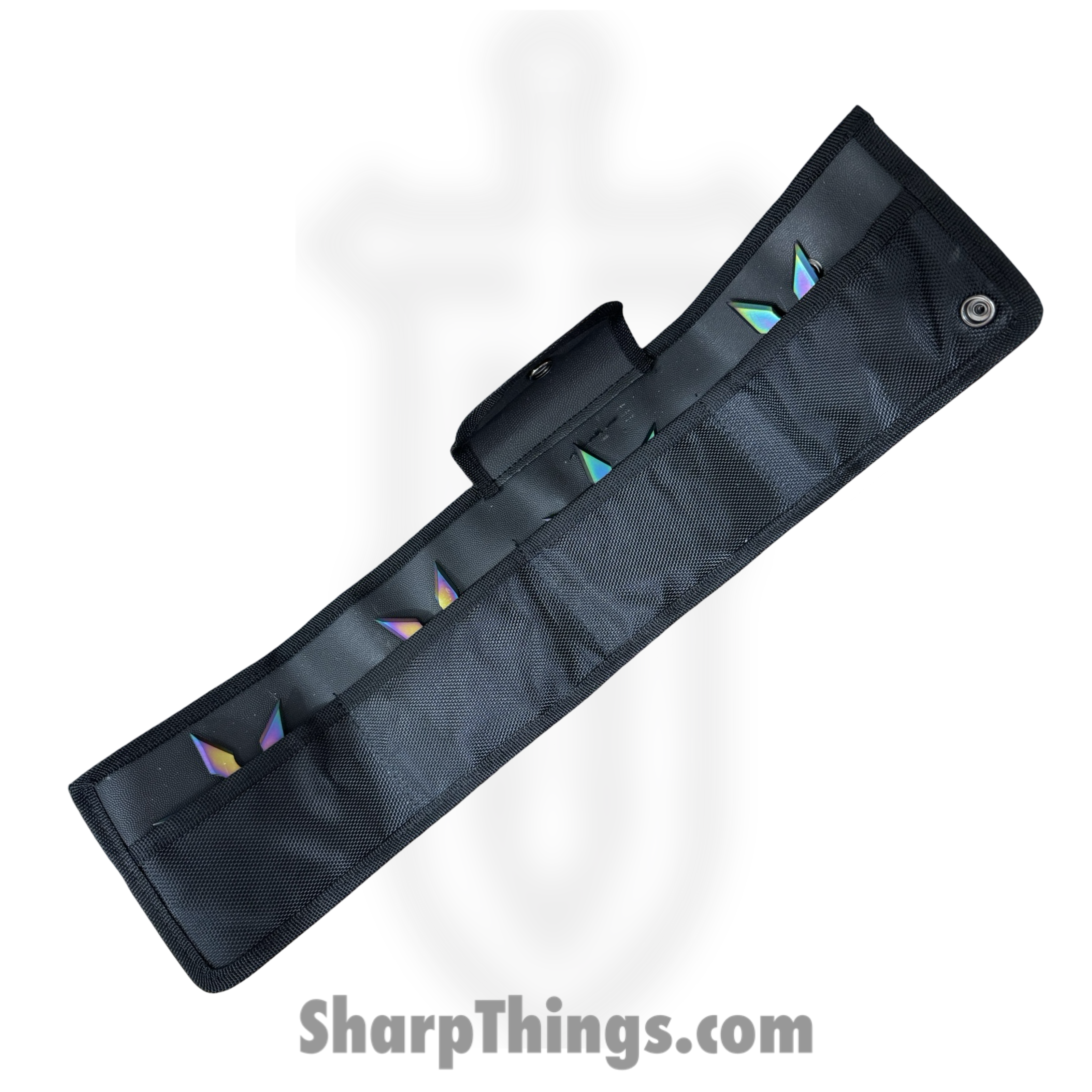 VOC - TS-9104-RB-4 - 4in 7 Point Ninja Shuriken Pack of 4 - Fixed Blade Knife - Surgical Steel - Rainbow - Image 4