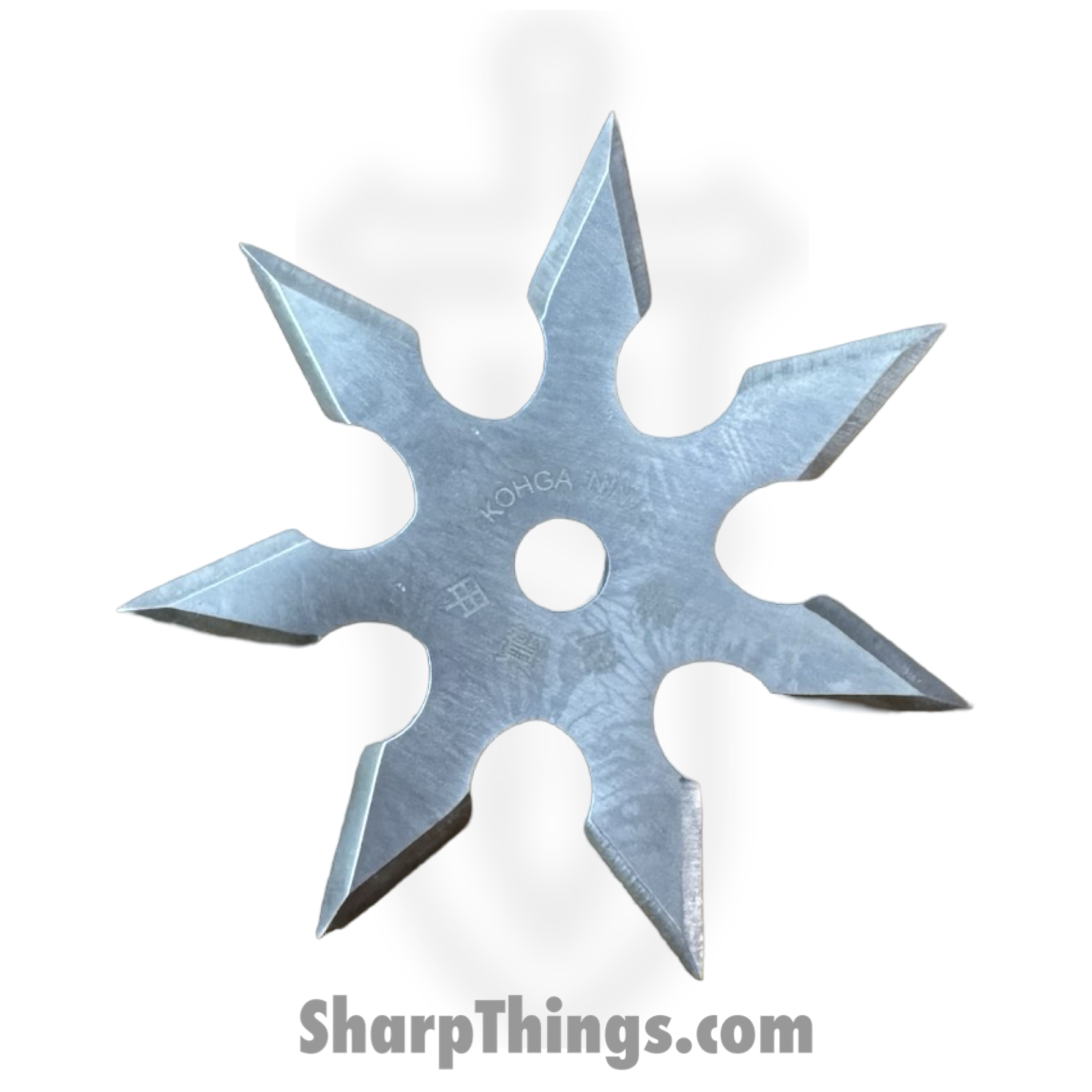 VOC - TS-9104-SL-4 - 4in 7 Point Ninja Shuriken Pack of 4 - Fixed Blade Knife - Surgical Steel - Silver - Image 2