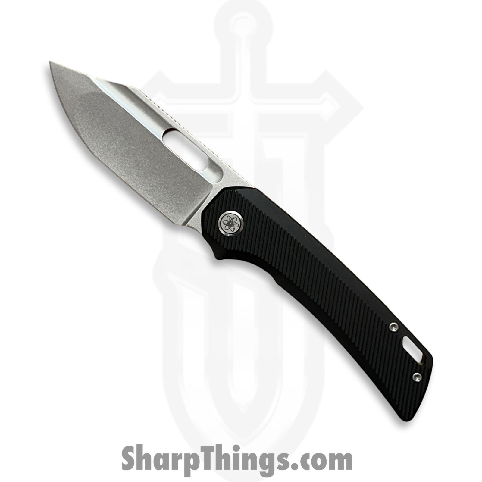 EMPEDC - EMP-REL-SW-BK - Relative Framelock - Folding Knife - CPM MagnaCut Stonewash Bowie - Titanium - Black
