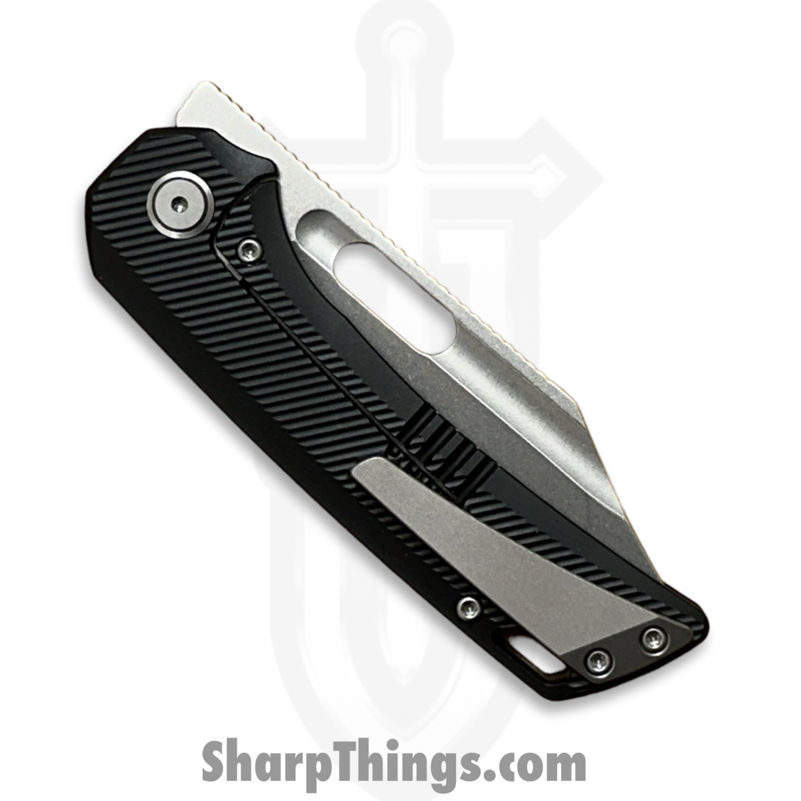 EMPEDC - EMP-REL-SW-BK - Relative Framelock - Folding Knife - CPM MagnaCut Stonewash Bowie - Titanium - Black - Image 7