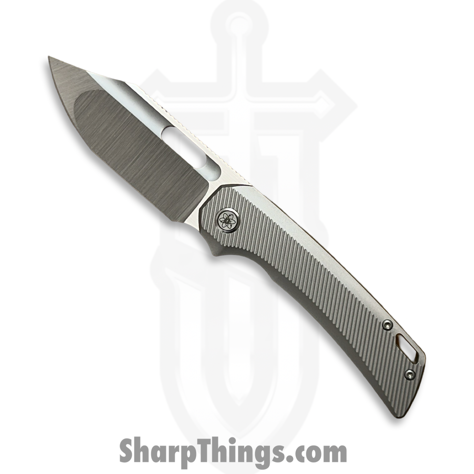EMPEDC - EMP-REL-SA-BST - Relative Framelock - Folding Knife - CPM MagnaCut Satin Bowie - Titanium - Natural