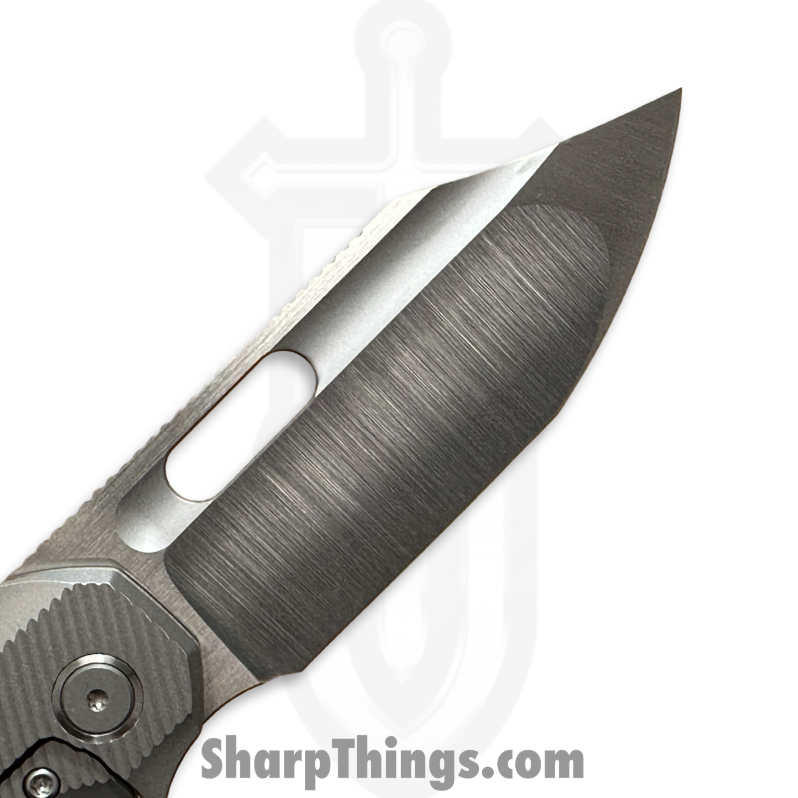 EMPEDC - EMP-REL-SA-BST - Relative Framelock - Folding Knife - CPM MagnaCut Satin Bowie - Titanium - Natural - Image 6