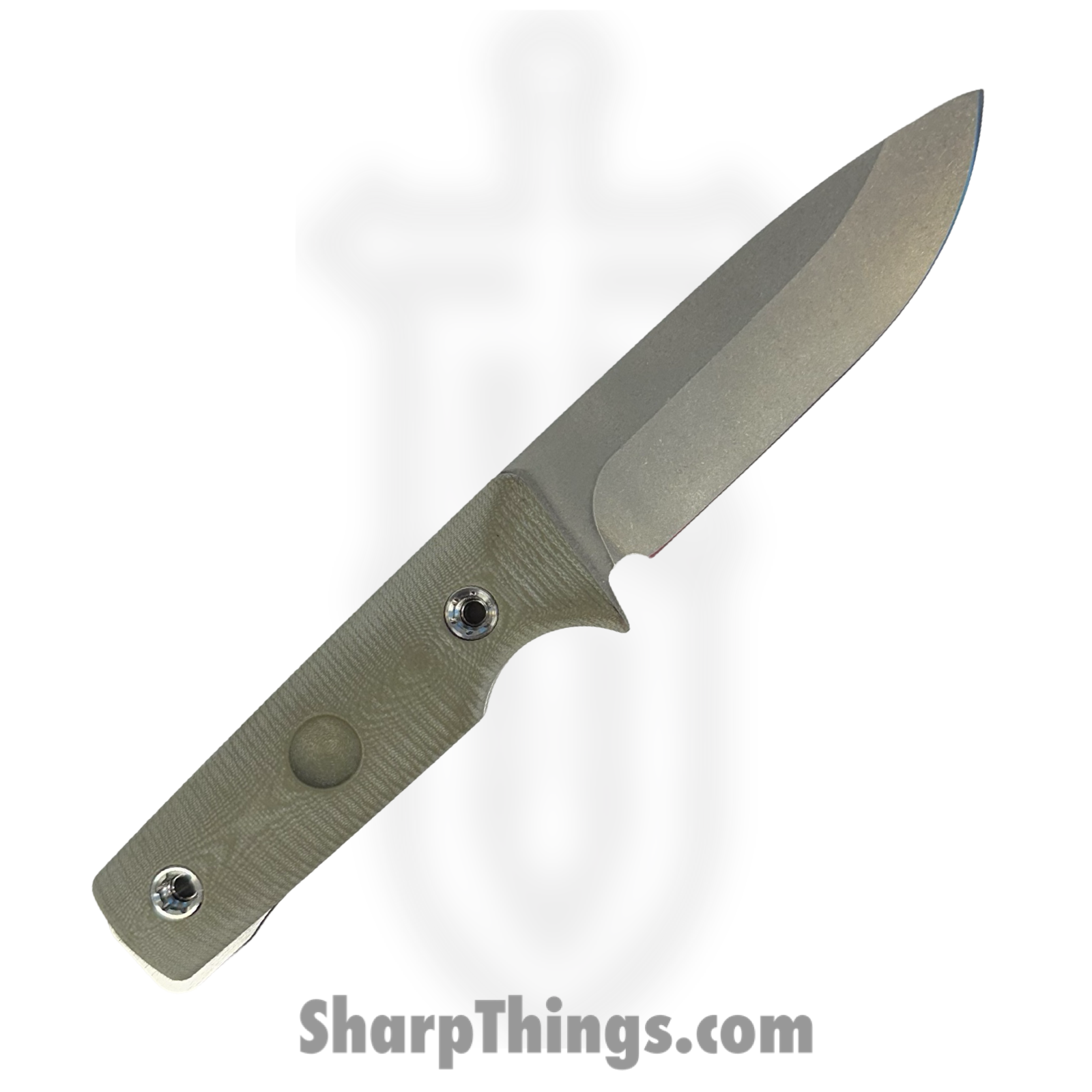 Medford Knife and Tool - MK1203TQ-10LE-SPQ3-Q4 - The San PS - Fixed Blade Knife - 3V Tumbled Drop Point - G10 - OD Green - Image 2