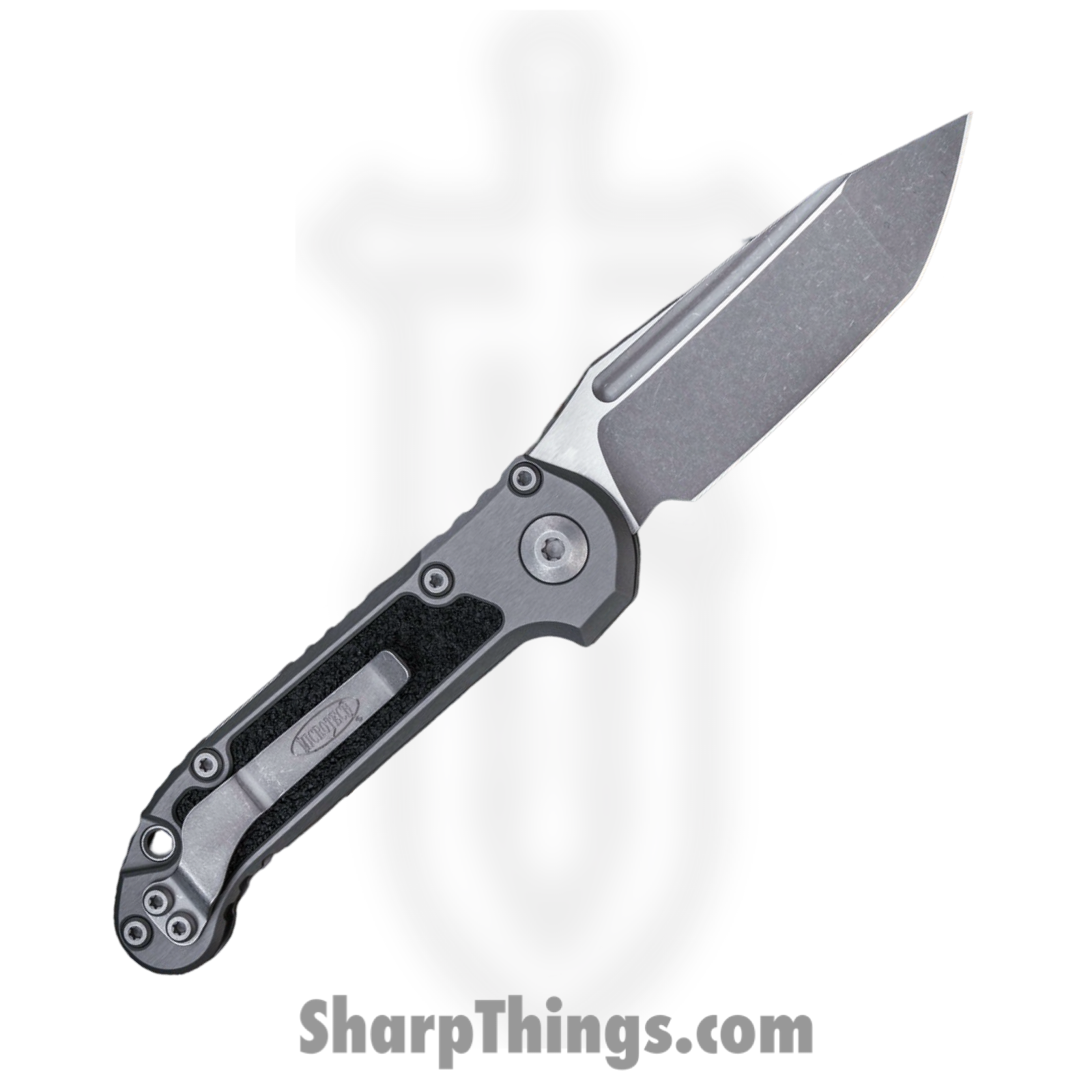 Microtech - 1136-10APNC - L.U.D.T. Gen III - Automatic Knife - M390 Apocalyptic Tanto - Aluminum - Gray - Image 2