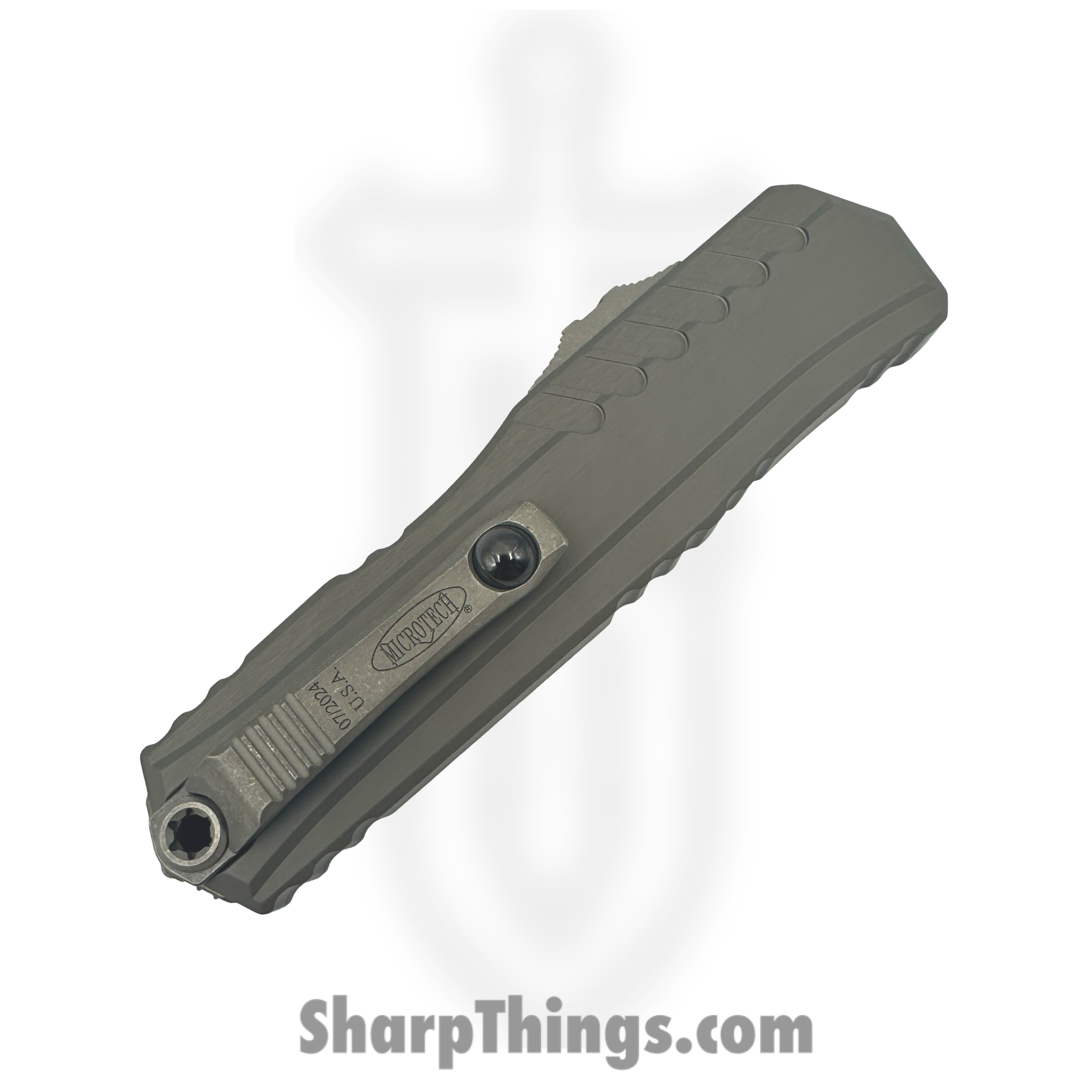 Microtech - 1242-10APNC - Cypher II - OTF Auto - M390MK Apocalyptic Dagger - 6061-T6 Aluminum - Natural - Image 3