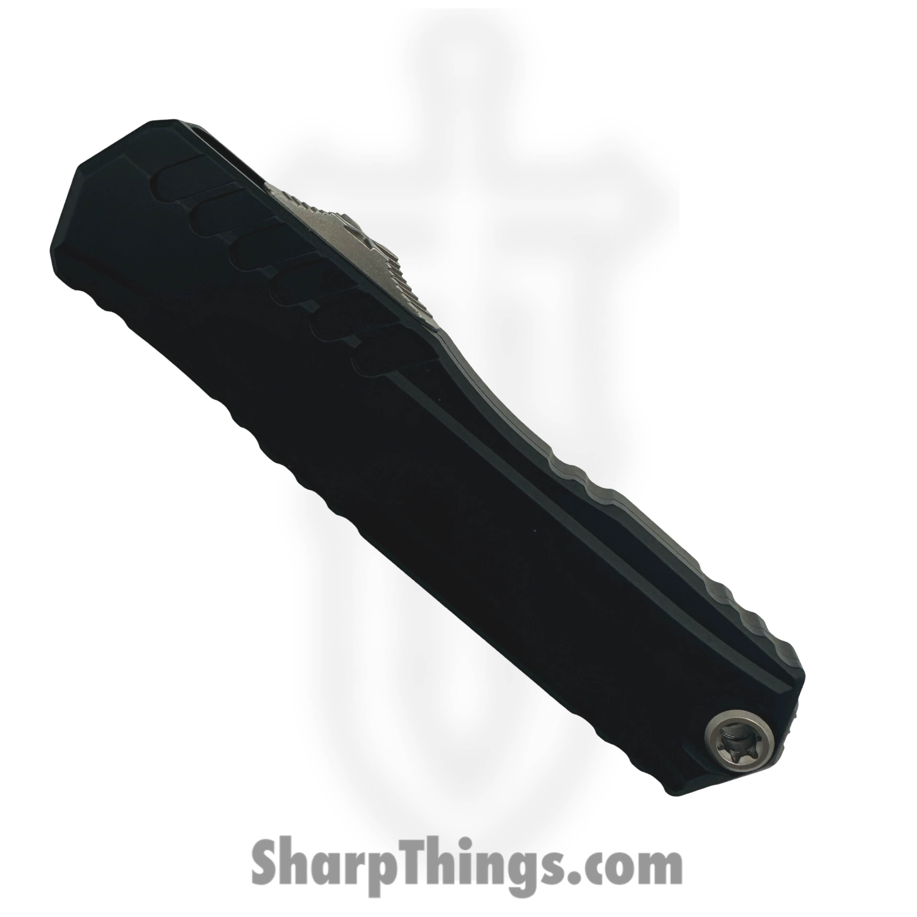 Microtech - 1242-10 - Cypher II - OTF Auto - M390MK Stonewash Dagger - 6061-T6 Aluminum - Black - Image 3