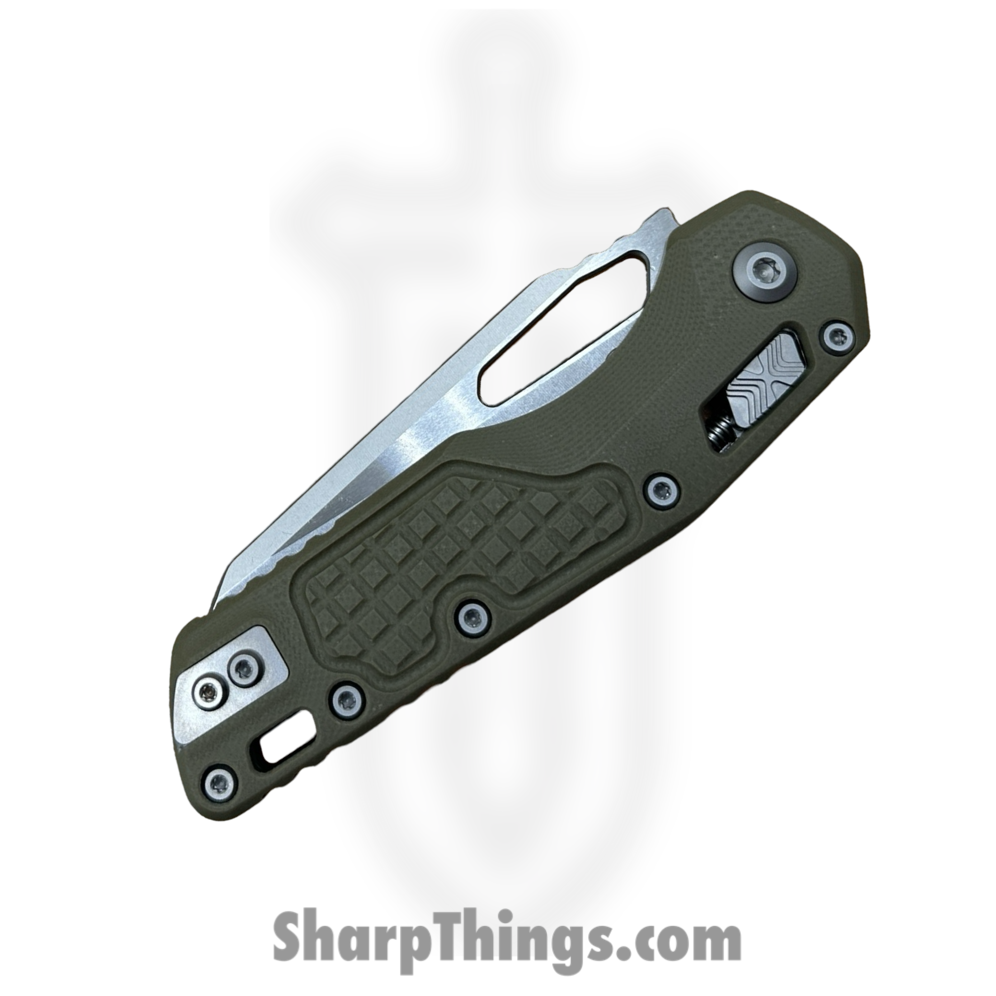 Microtech - 210-12FRGTODLM - MSI "Lawnman" RAM-LOK - Folding Knife - M390MK Stonewash Sheepsfoot F/S - Frag G10 - OD Green - Image 3