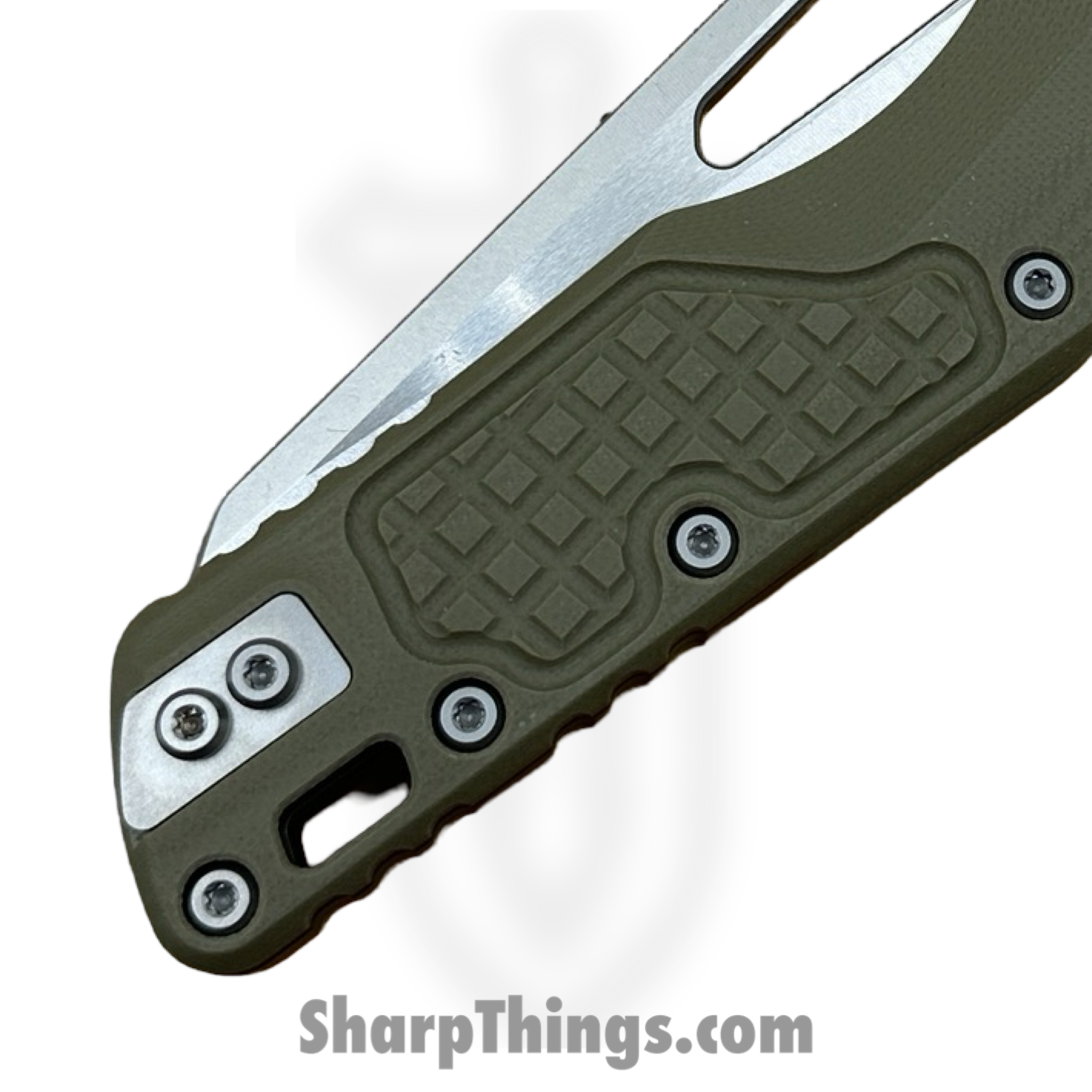 Microtech - 210-12FRGTODLM - MSI "Lawnman" RAM-LOK - Folding Knife - M390MK Stonewash Sheepsfoot F/S - Frag G10 - OD Green - Image 5
