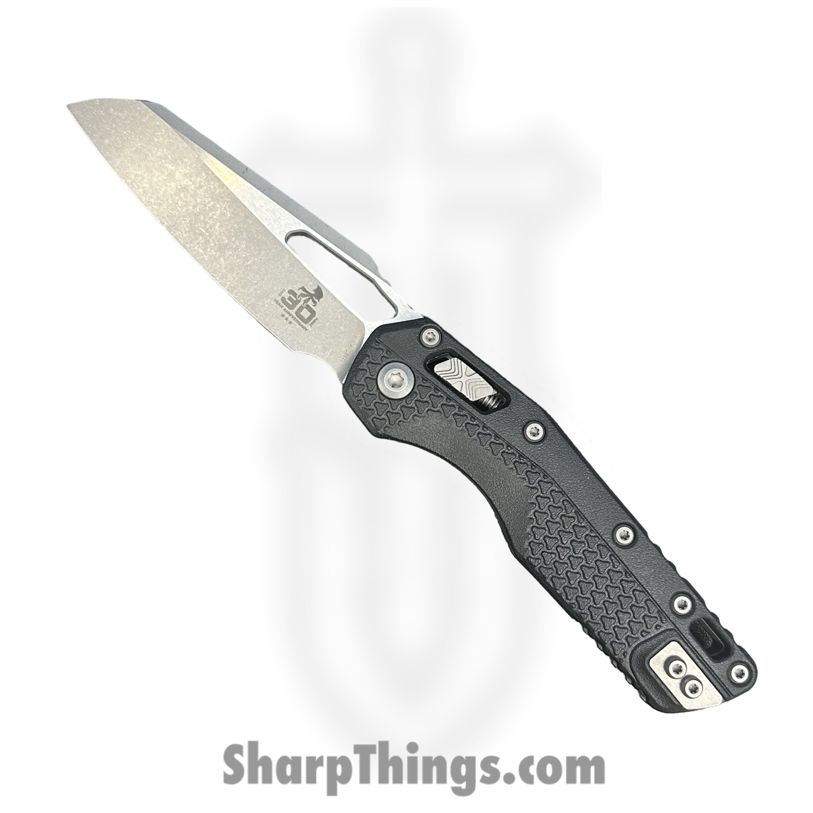 Microtech - 210T-10APPMBK30 - MSI Tri-Grip 30th Anniversary - Folding Knife - M390MK Apocalyptic Sheepsfoot - Polymer - Black