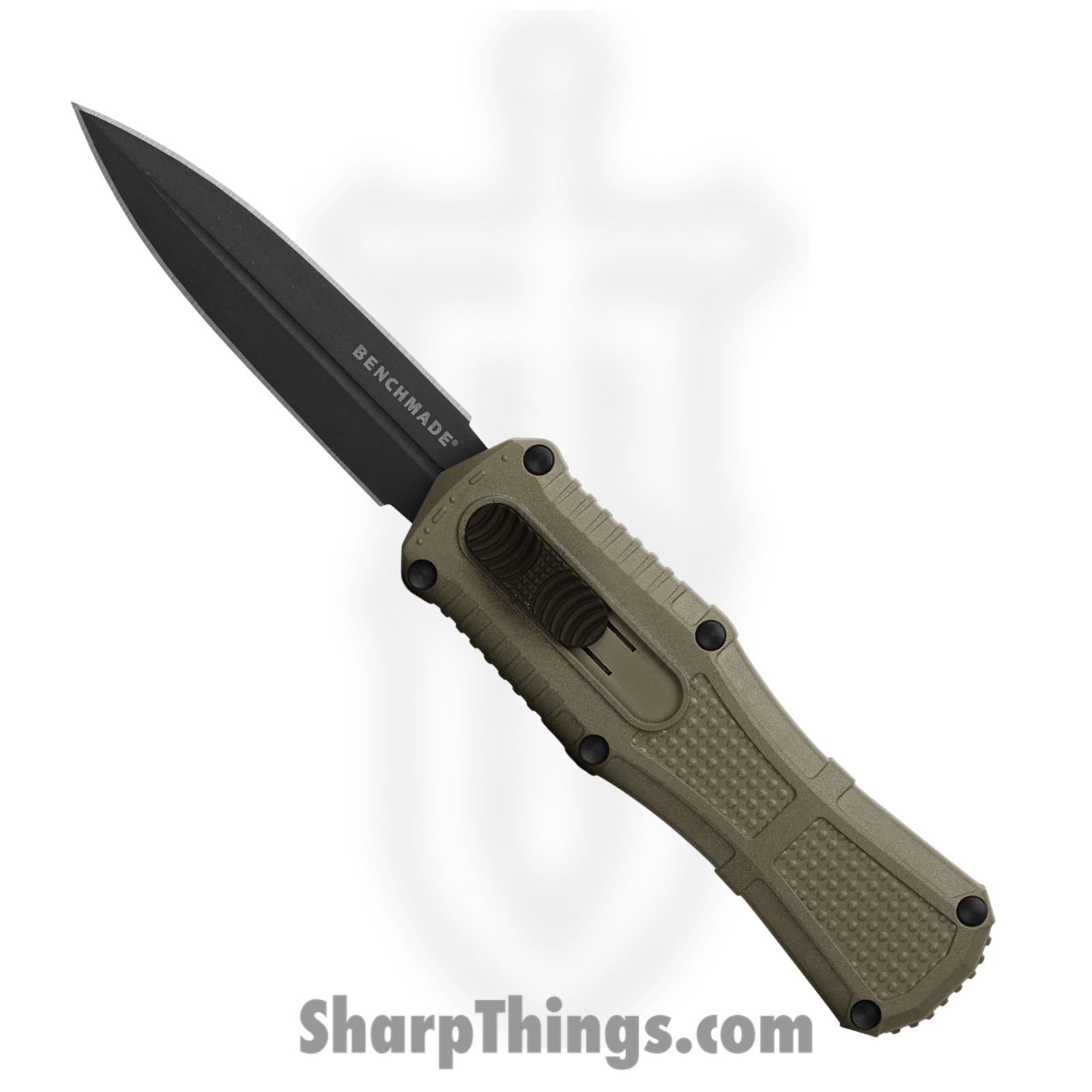 Benchmade - 3375GY-1 - Mini Claymore - OTF Auto - D2 Coated Dagger - Grivory - Ranger Green