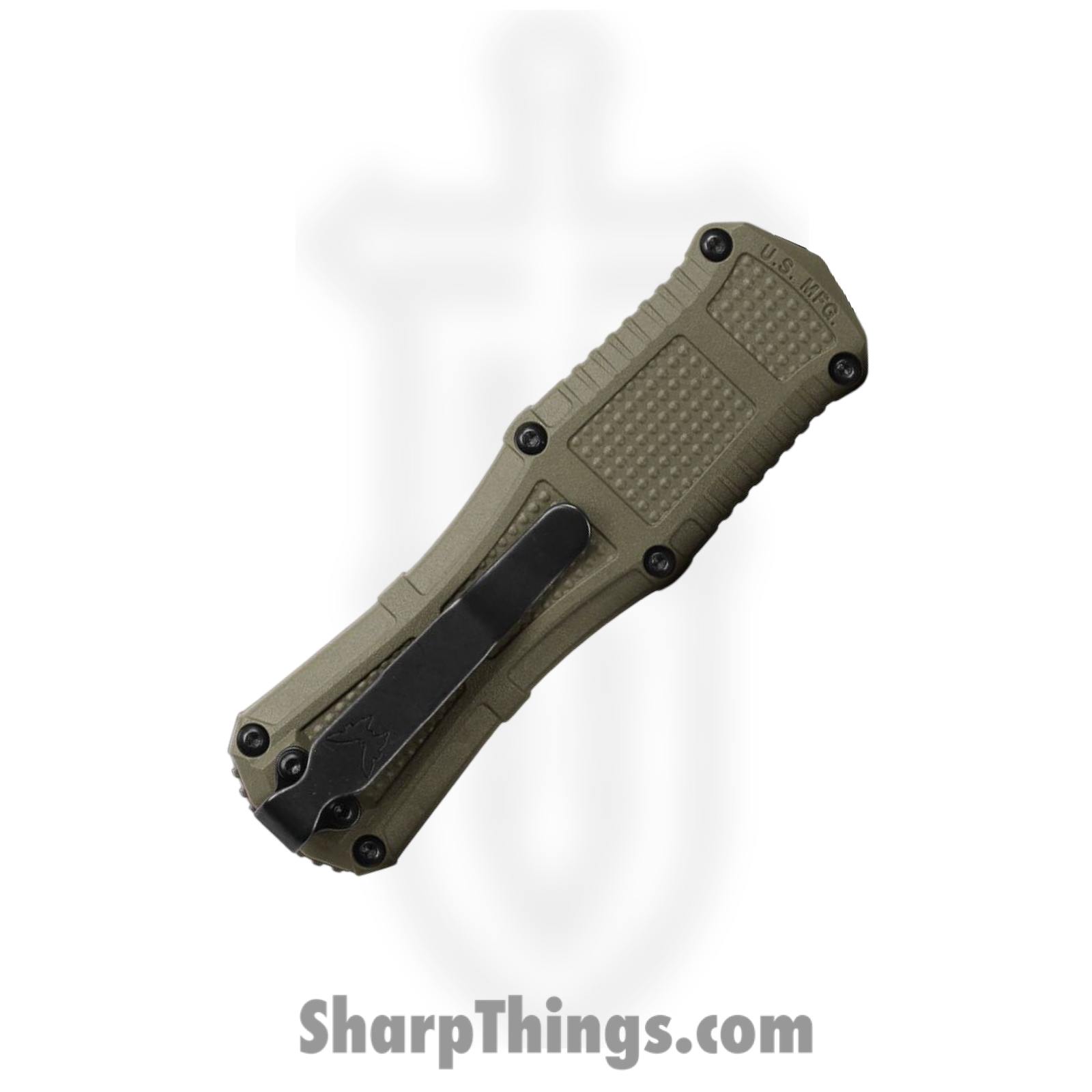 Benchmade - 3375GY-1 - Mini Claymore - OTF Auto - D2 Coated Dagger - Grivory - Ranger Green - Image 4