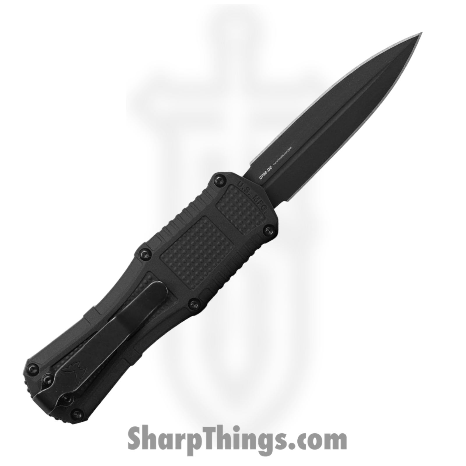 Benchmade - 3375GY - Mini Claymore - OTF Auto - D2 Coated Dagger - Grivory - Black - Image 2