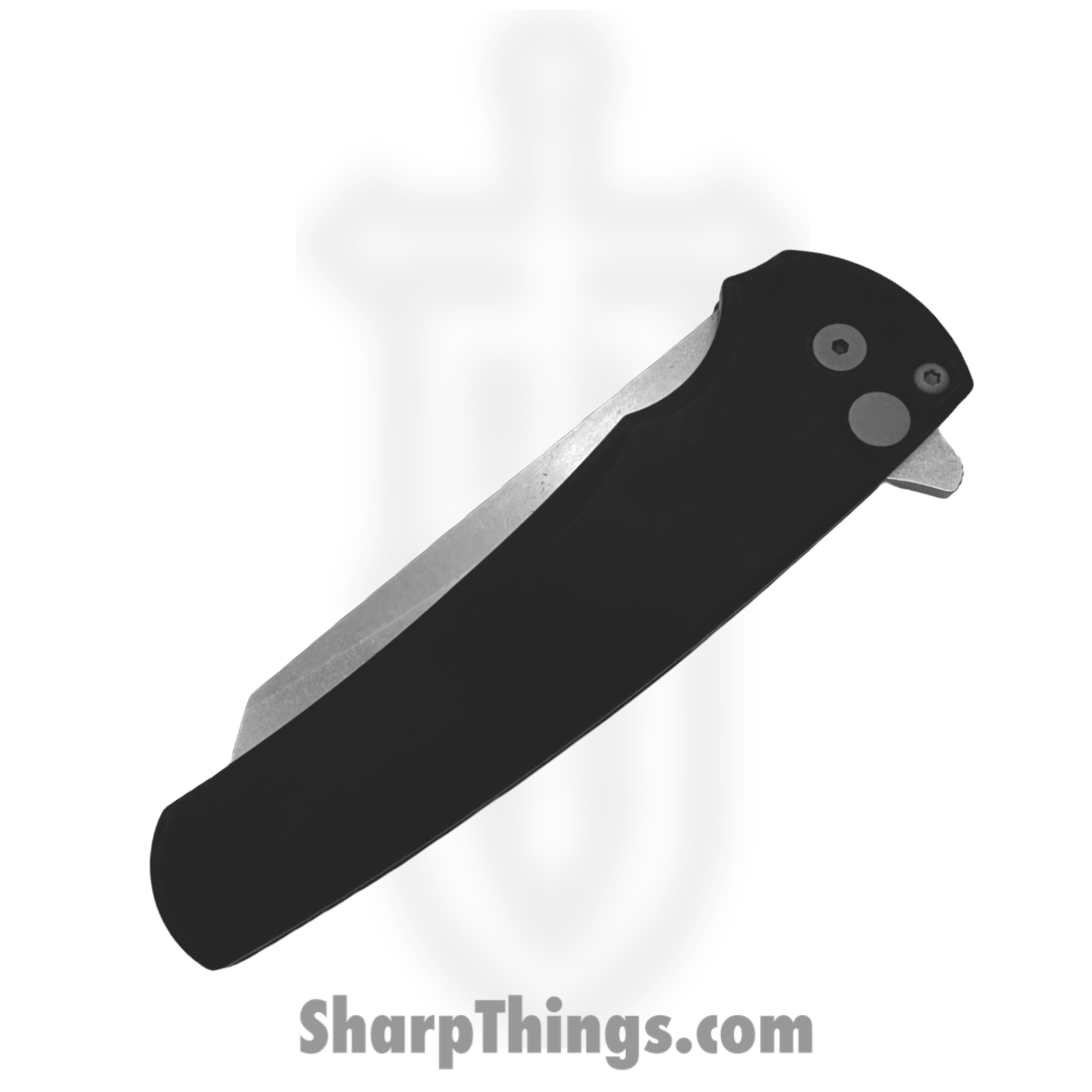 ProTech - 5401 - Malibu - Folding Knife - CPM MagnaCut Stonewash Reverse Tanto - 6061-T6 Aluminum - Black - Image 3