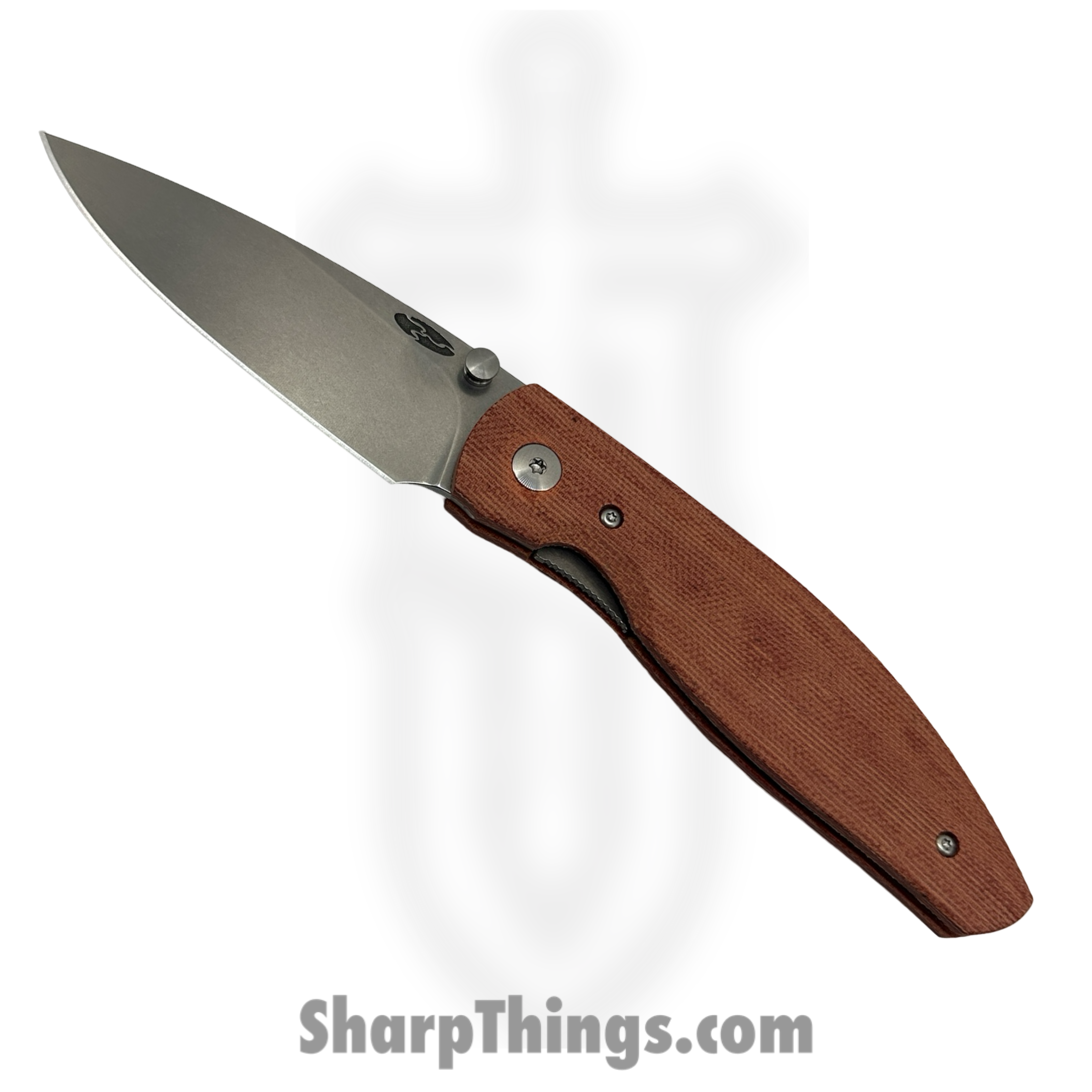 TRM - Atom-MC-3D-MIC-OR - Atom Linerlock - Folding Knife - CPM MagnaCut Stonewash Drop Point - 3D Micarta - Orange