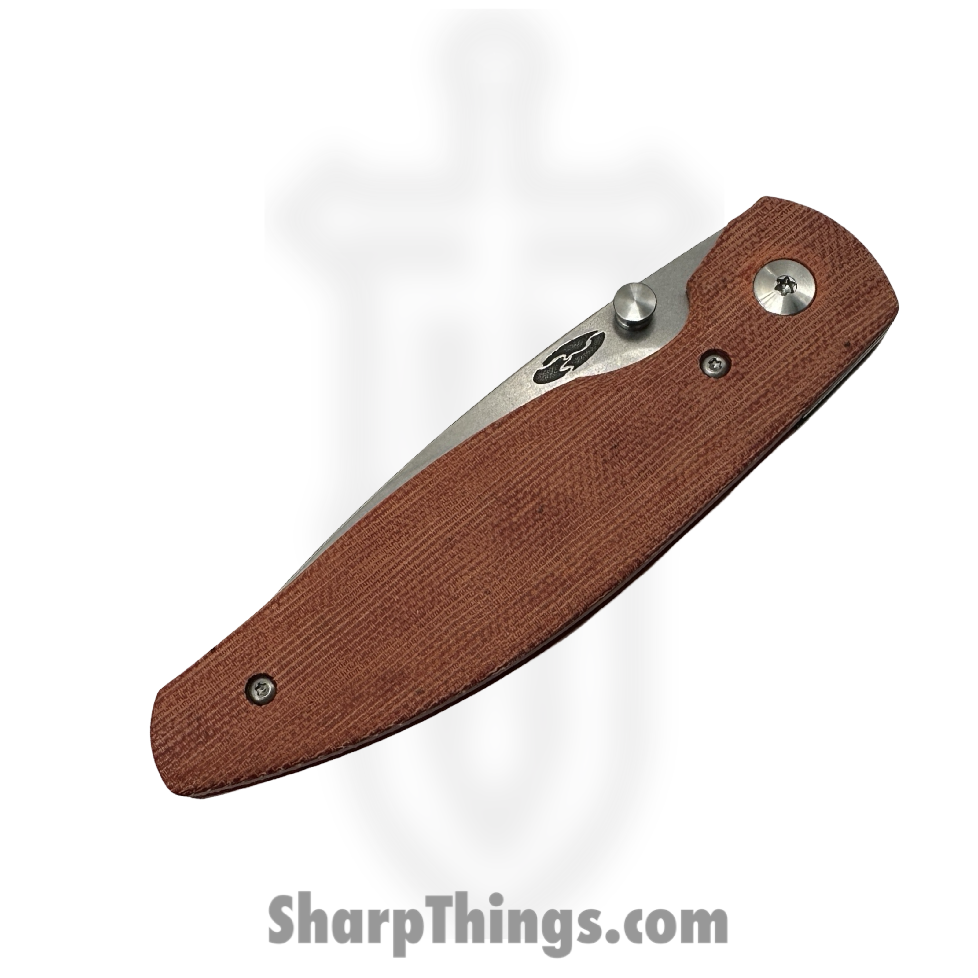 TRM - Atom-MC-3D-MIC-OR - Atom Linerlock - Folding Knife - CPM MagnaCut Stonewash Drop Point - 3D Micarta - Orange - Image 3