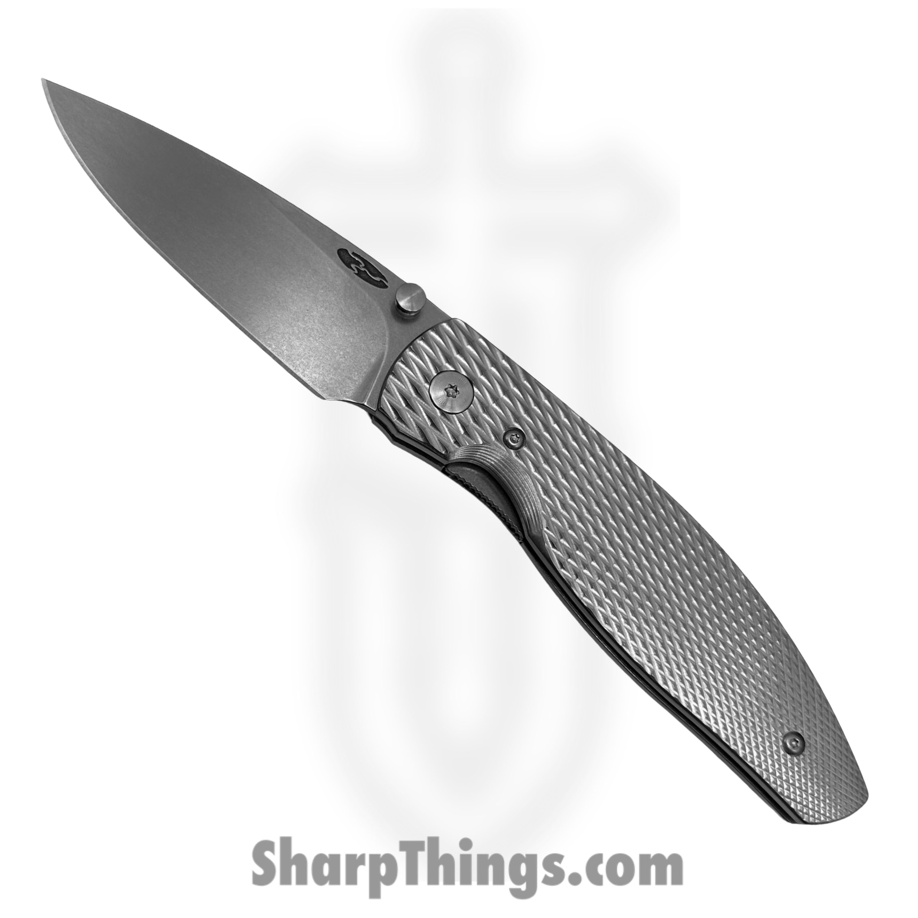 TRM - Atom-MC-3DT-Ti - Atom Linerlock - Folding Knife - CPM MagnaCut Stonewash Drop Point - 3D Titanium - Lizard Skin
